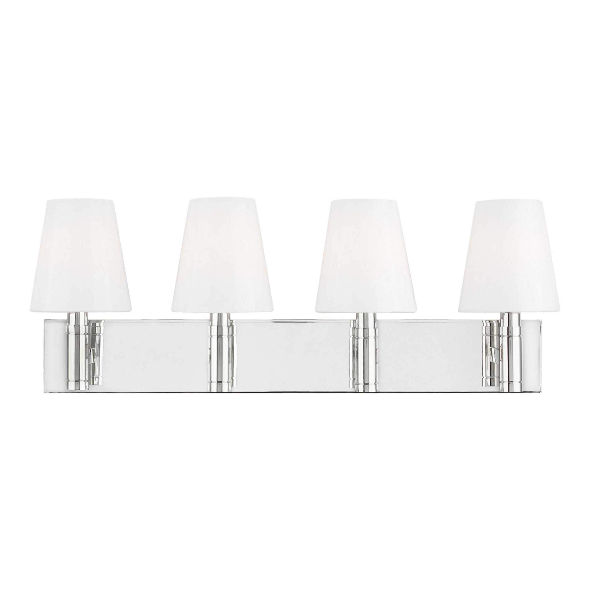 Beckham Classic 29" 4-Light Bathroom Vanity, Polished Nickel Finish - Bees Lighting