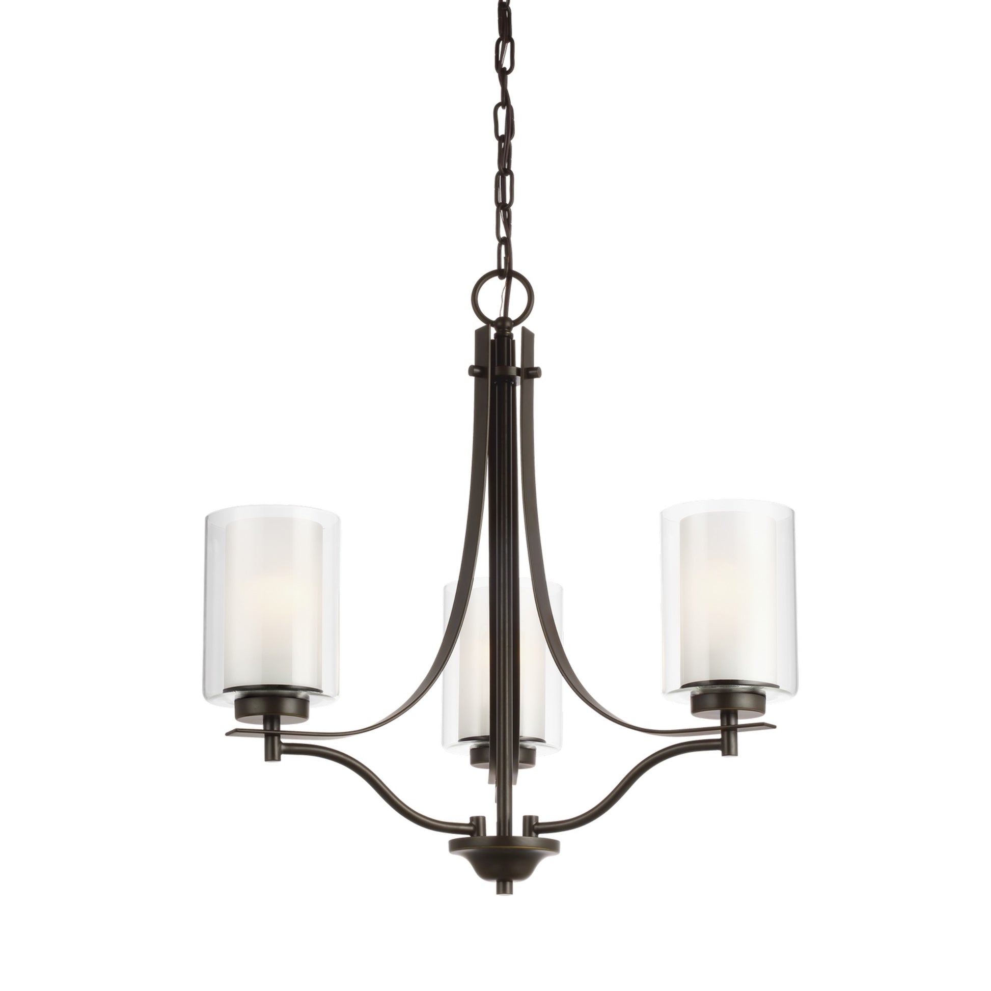 Elmwood Park 21" 3-Light Chandelier, Bronze Finish - Bees Lighting