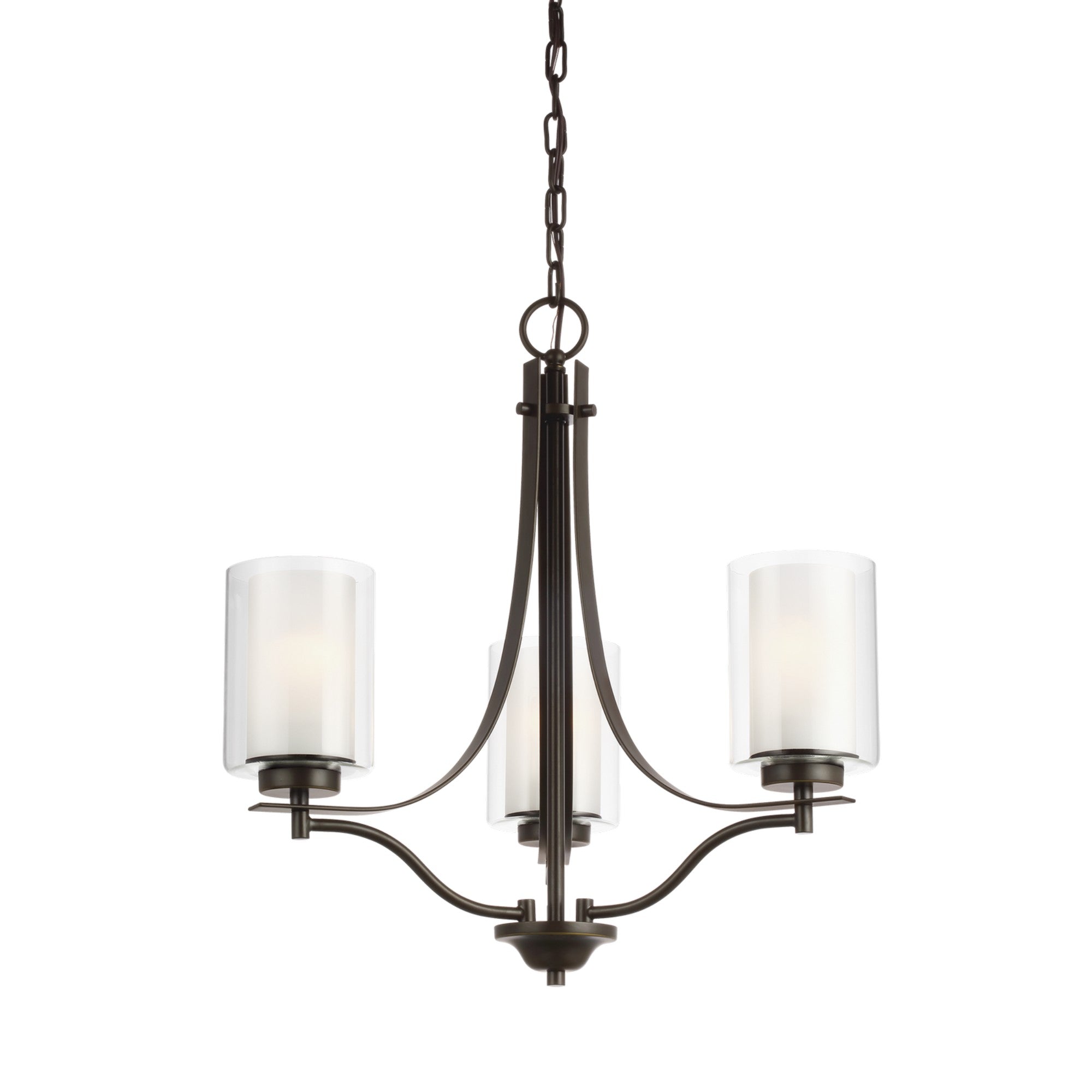 Elmwood Park 21" 3-Light Chandelier, Bronze Finish - Bees Lighting