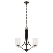 Elmwood Park 21" 3-Light LED Chandelier, Bronze Finish - Bees Lighting