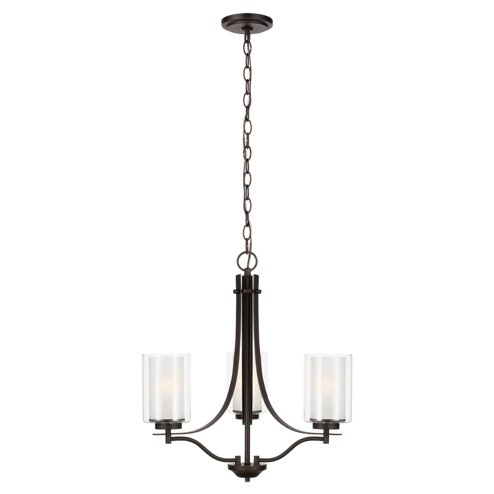 Elmwood Park 21" 3-Light LED Chandelier, Bronze Finish - Bees Lighting