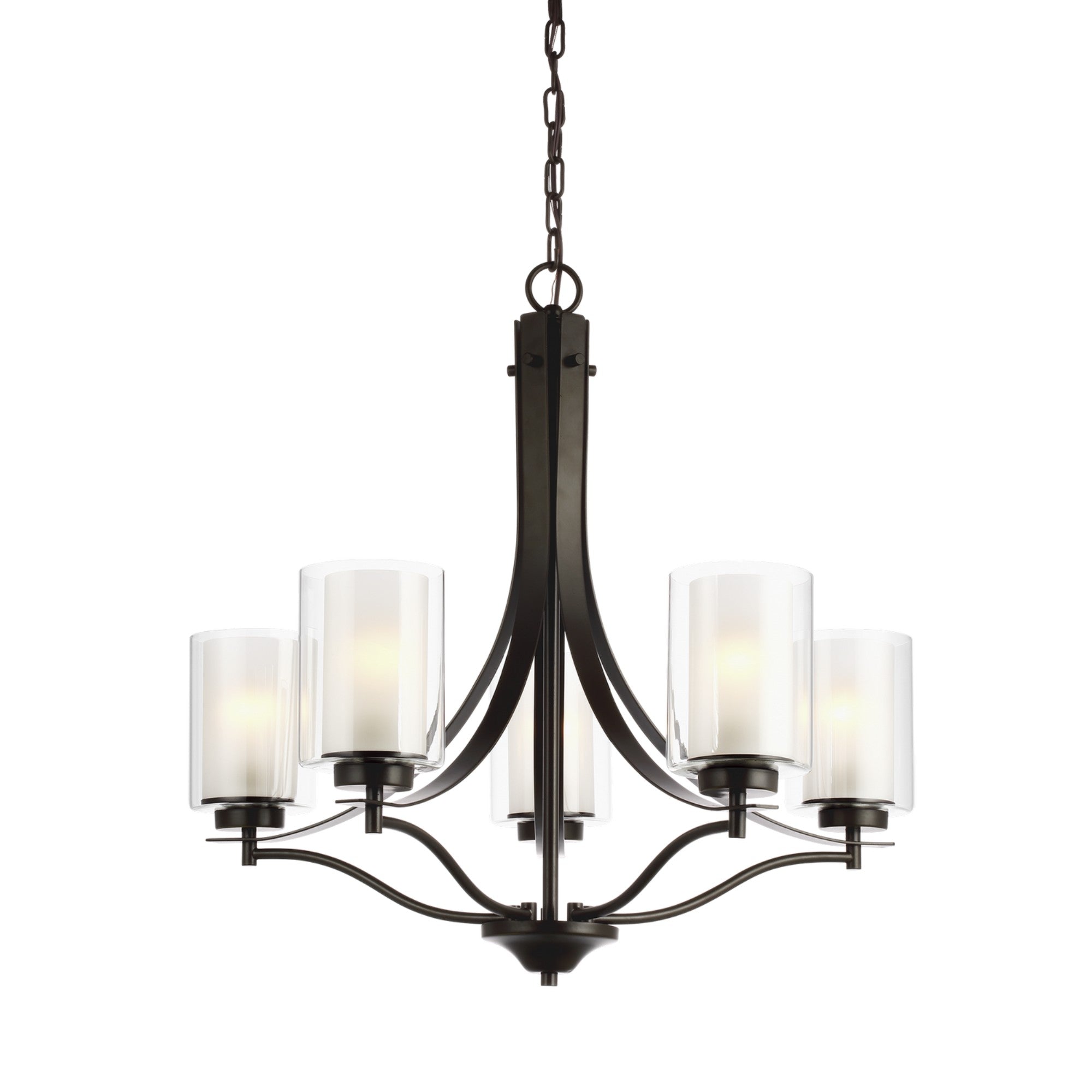 Elmwood Park 26" 5-Light LED Chandelier, Bronze Finish - Bees Lighting