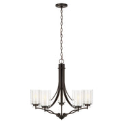 Elmwood Park 26" 5-Light LED Chandelier, Bronze Finish - Bees Lighting