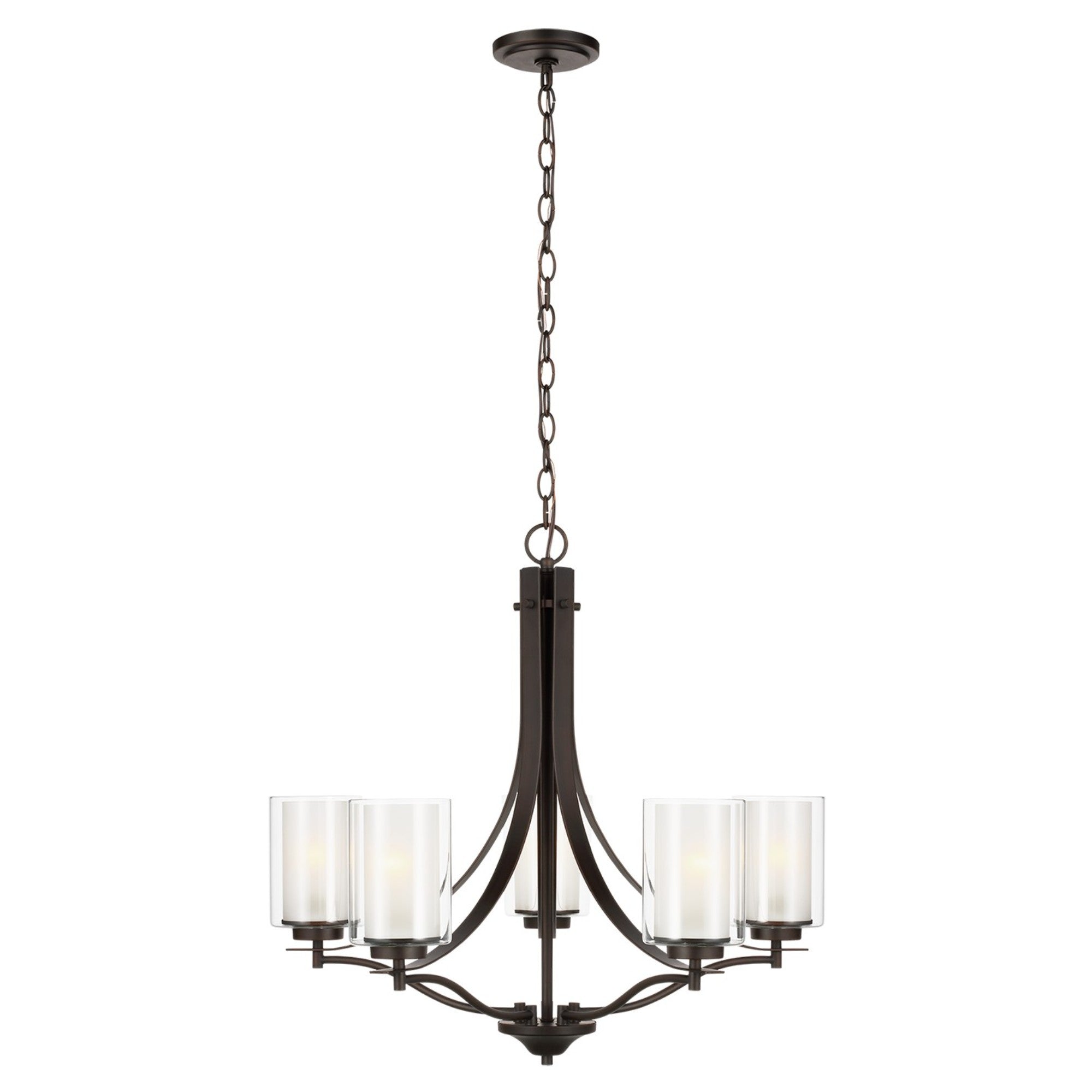 Elmwood Park 26" 5-Light LED Chandelier, Bronze Finish - Bees Lighting