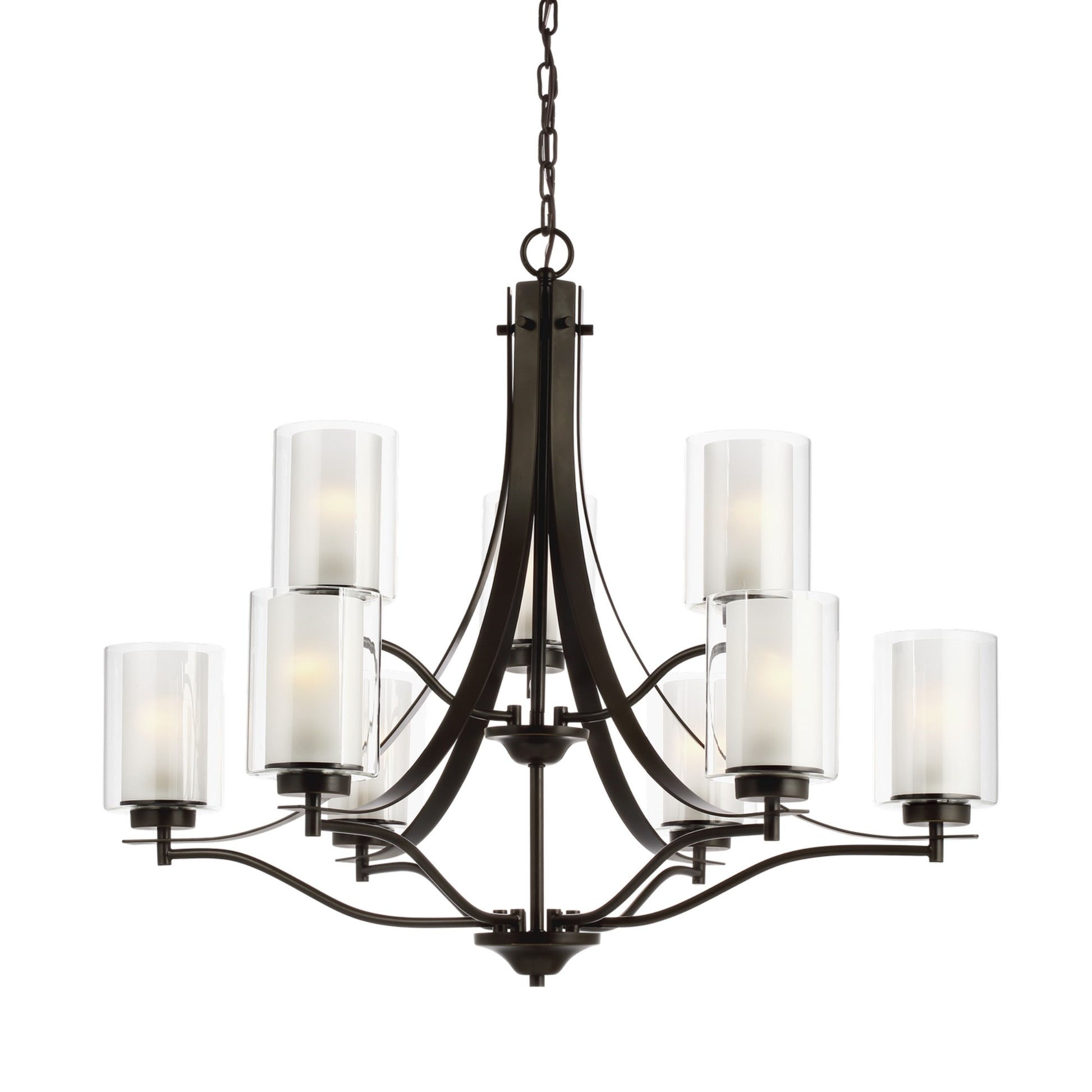 Elmwood Park 32" 9-Light Chandelier, Bronze Finish - Bees Lighting