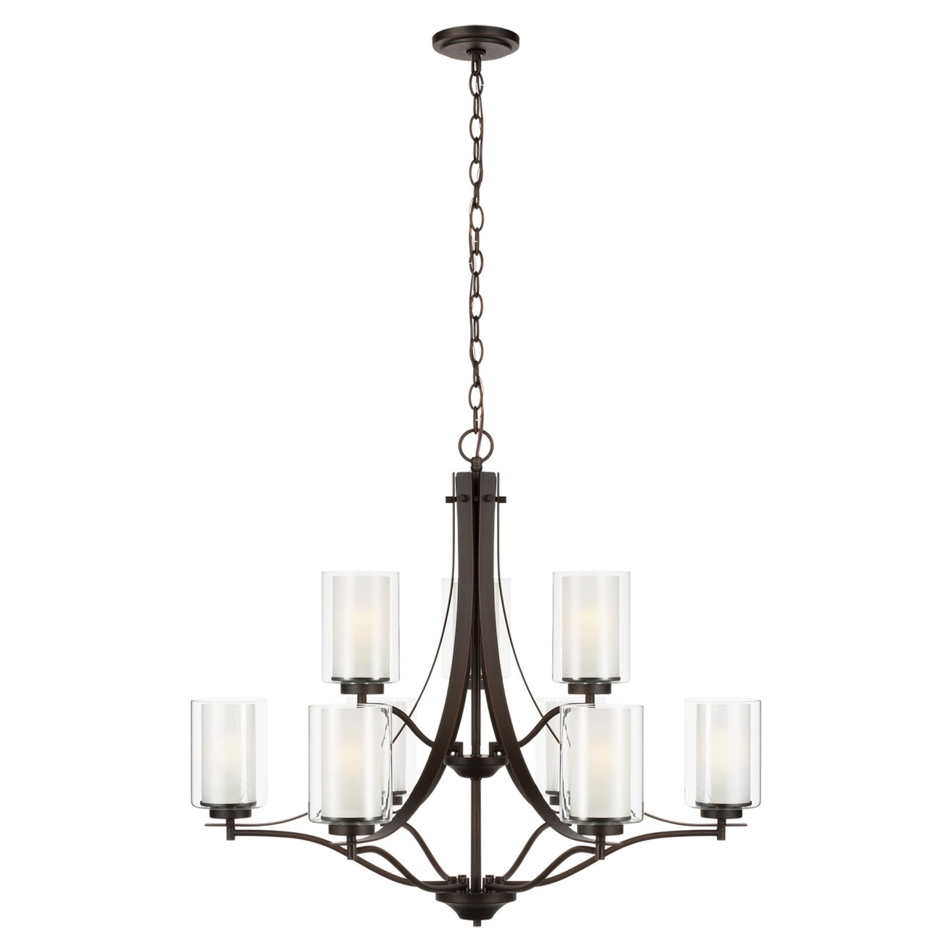 Elmwood Park 32" 9-Light Chandelier, Bronze Finish - Bees Lighting