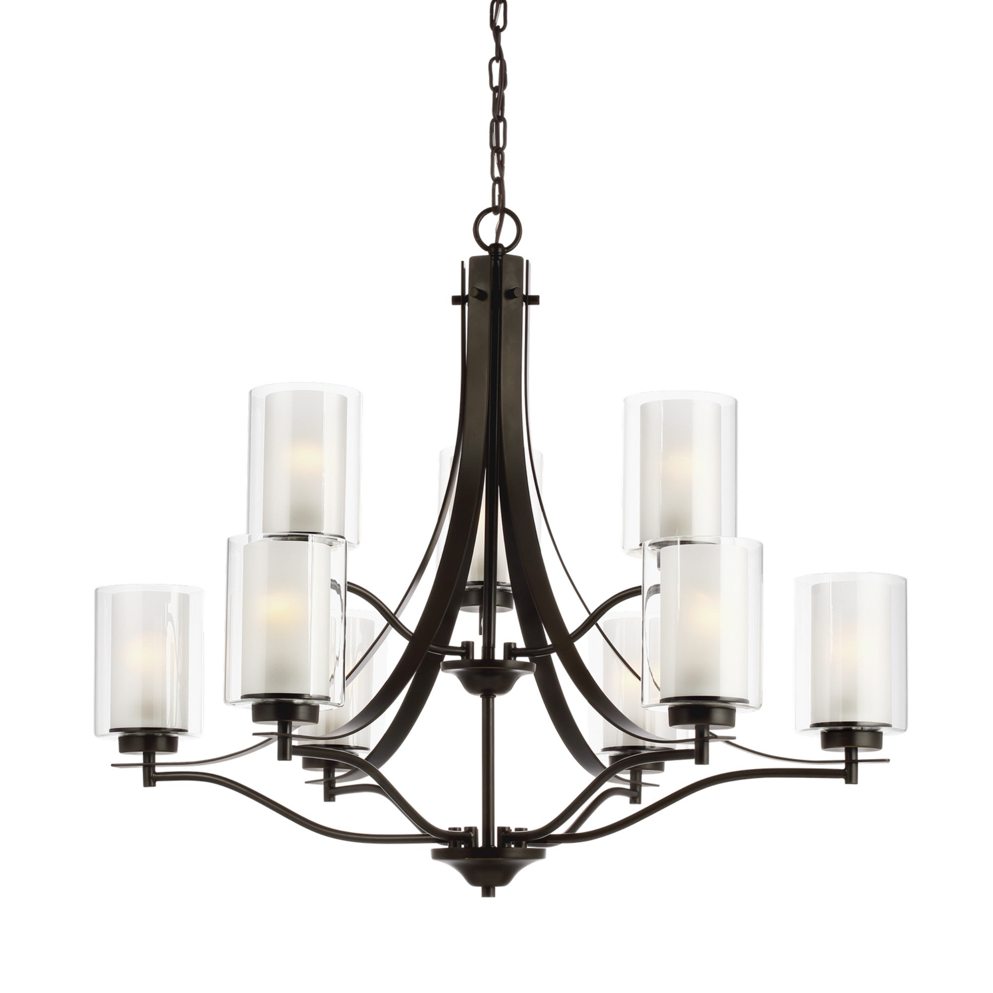 Elmwood Park 32" 9-Light LED Chandelier, Bronze Finish - Bees Lighting