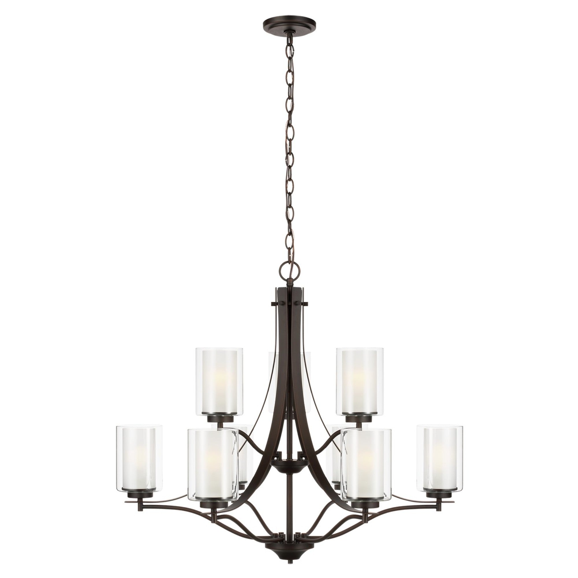 Elmwood Park 32" 9-Light LED Chandelier, Bronze Finish - Bees Lighting