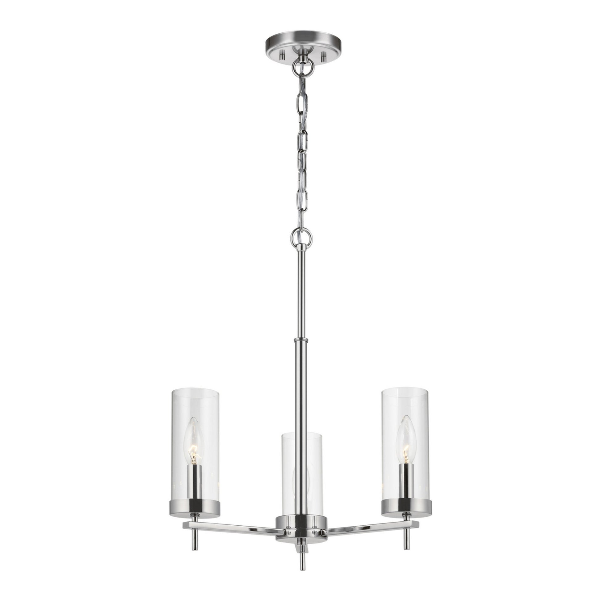 Zire 18" 3-Light LED Chandelier, Chrome Finish - Bees Lighting