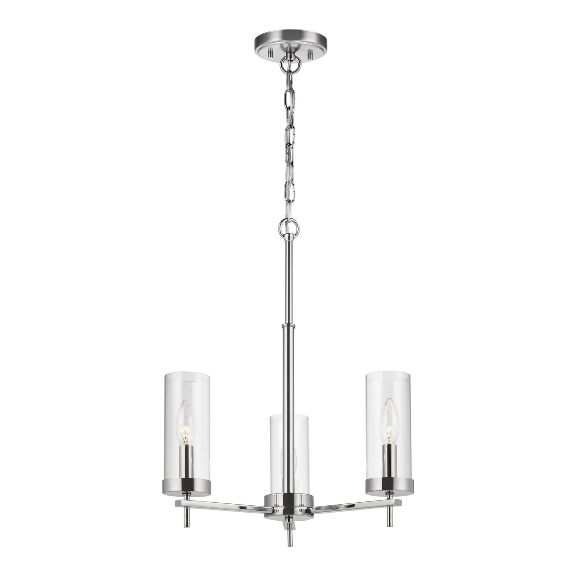 Zire 18" 3-Light LED Chandelier, Chrome Finish - Bees Lighting