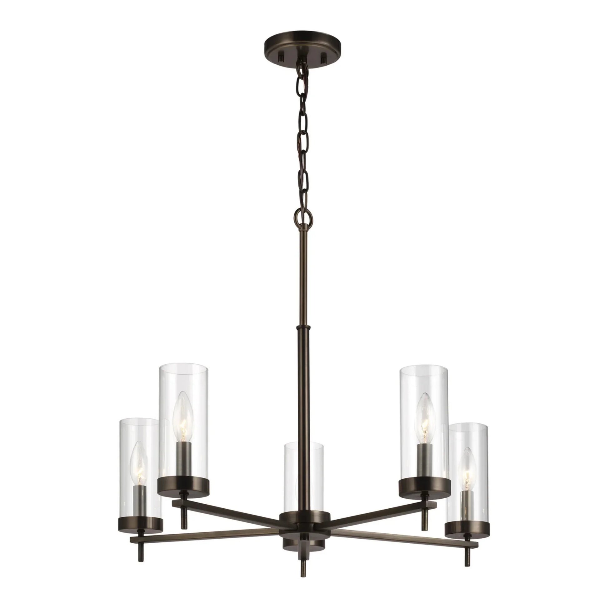 Zire 26" 5-Light Chandelier, Brushed Oil Rubbed Bronze Finish - Bees Lighting