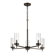 Zire 26" 5-Light LED Chandelier, Brushed Oil Rubbed Bronze Finish - Bees Lighting