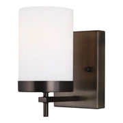 Zire 8" LED Bath Sconce, Brushed Oil Rubbed Bronze Finish - Bees Lighting