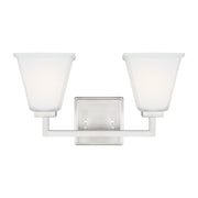 Ellis Harper 16" 2-Light LED Bathroom Vanity, Brushed Nickel Finish - Bees Lighting