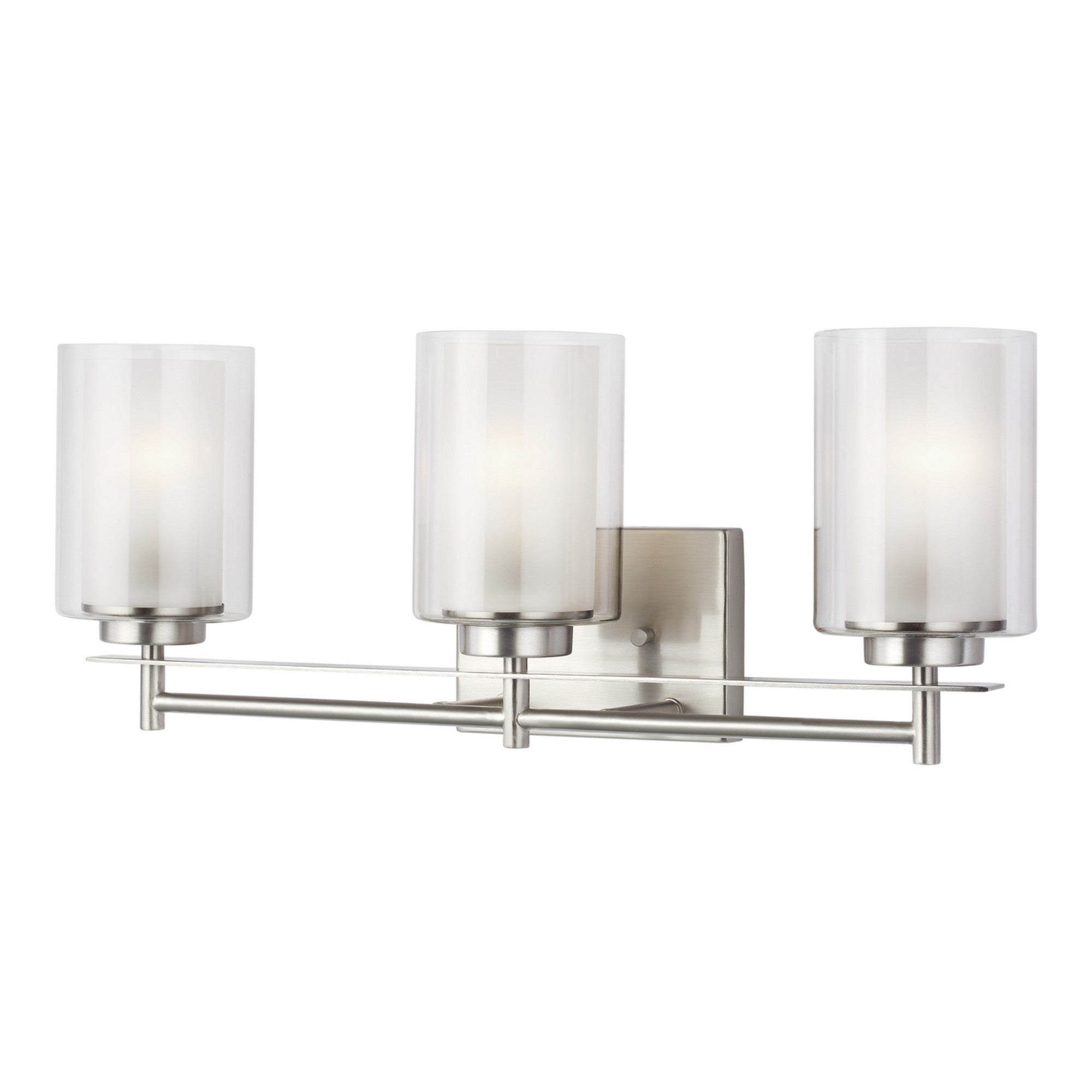 Elmwood Park 22" 3-Light LED Bathroom Vanity, Brushed Nickel Finish - Bees Lighting