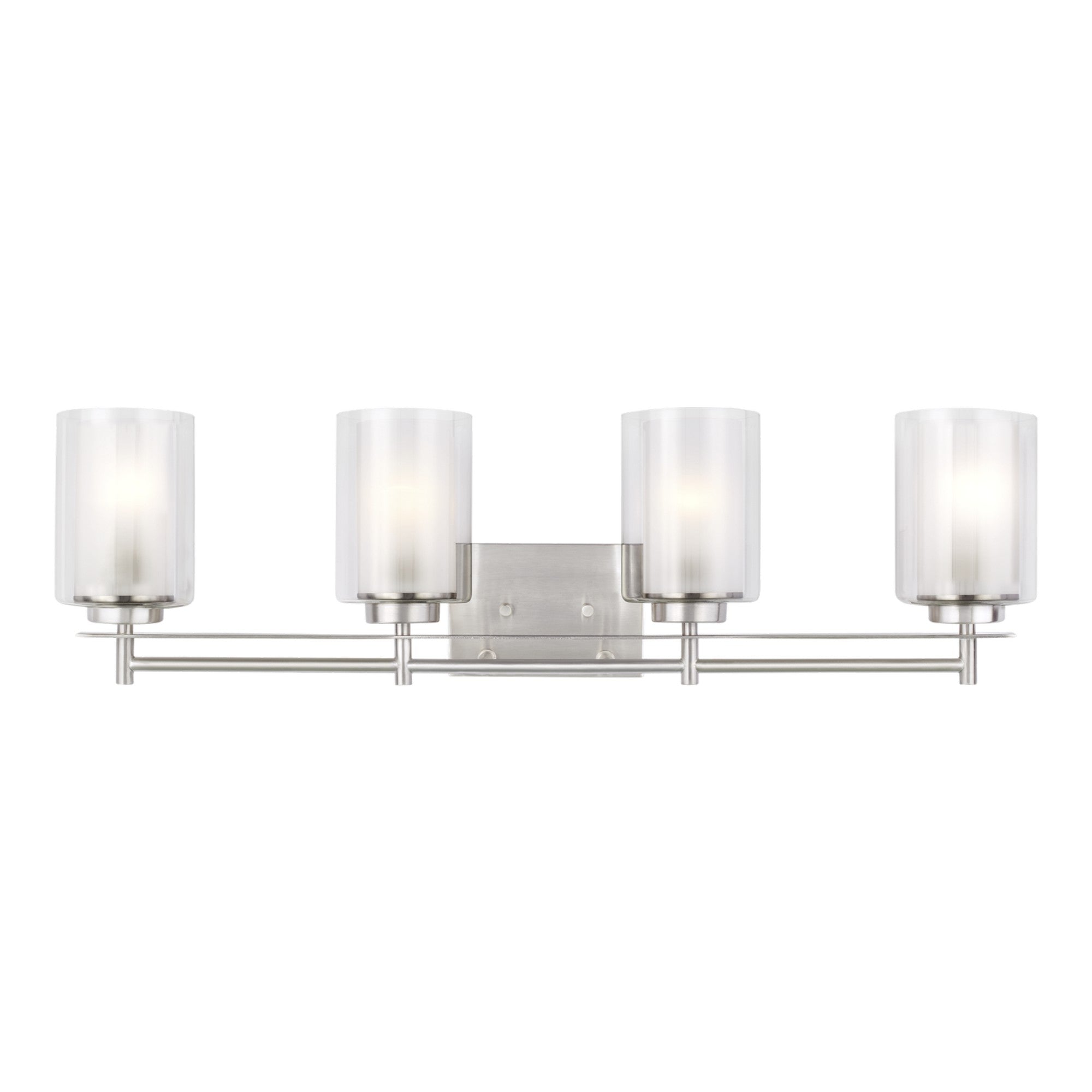 Elmwood Park 31" 4-Light Bathroom Vanity, Brushed Nickel Finish - Bees Lighting