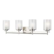 Elmwood Park 31" 4-Light Bathroom Vanity, Brushed Nickel Finish - Bees Lighting