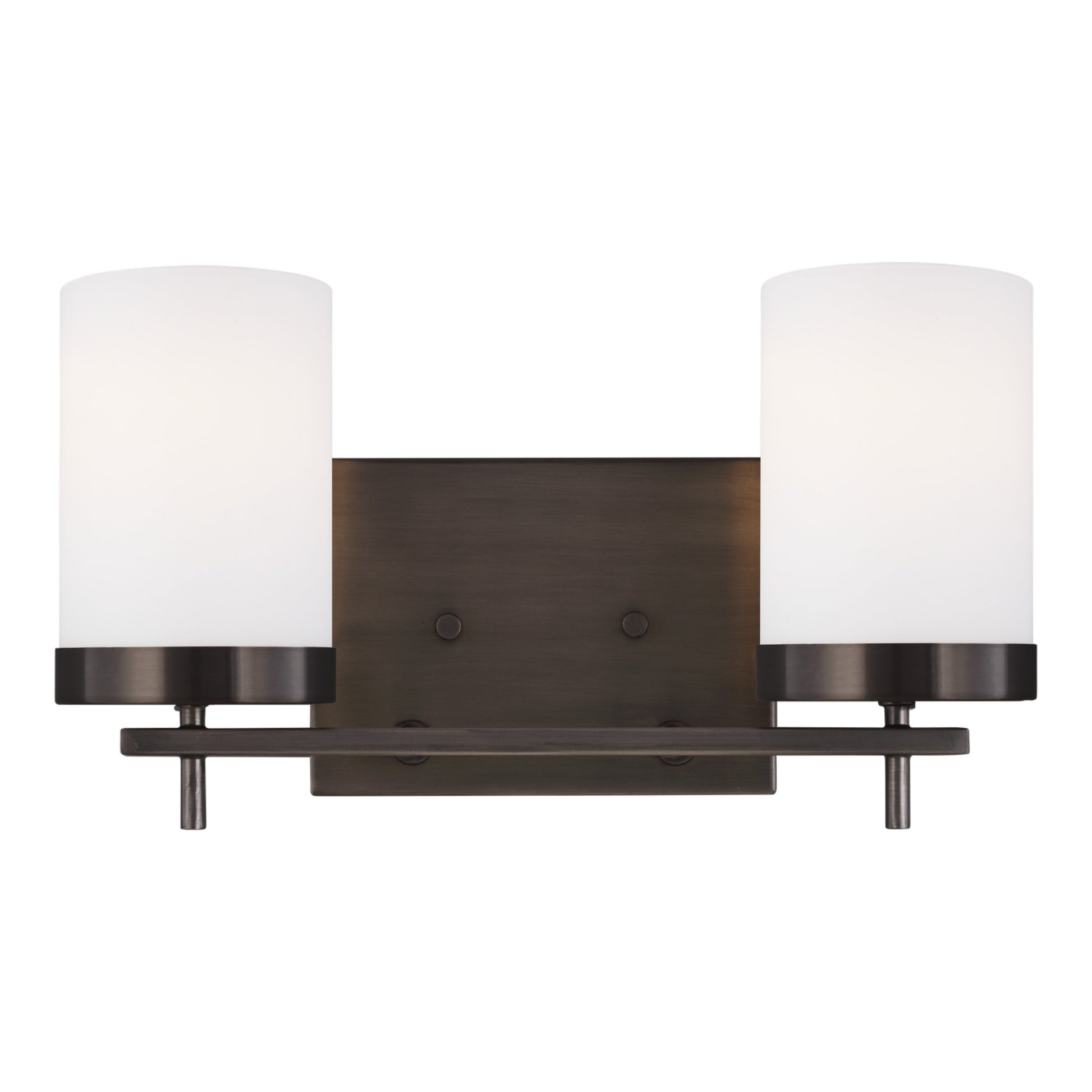 Zire 14" 2-Light Bathroom Vanity, Brushed Oil Rubbed Bronze Finish - Bees Lighting