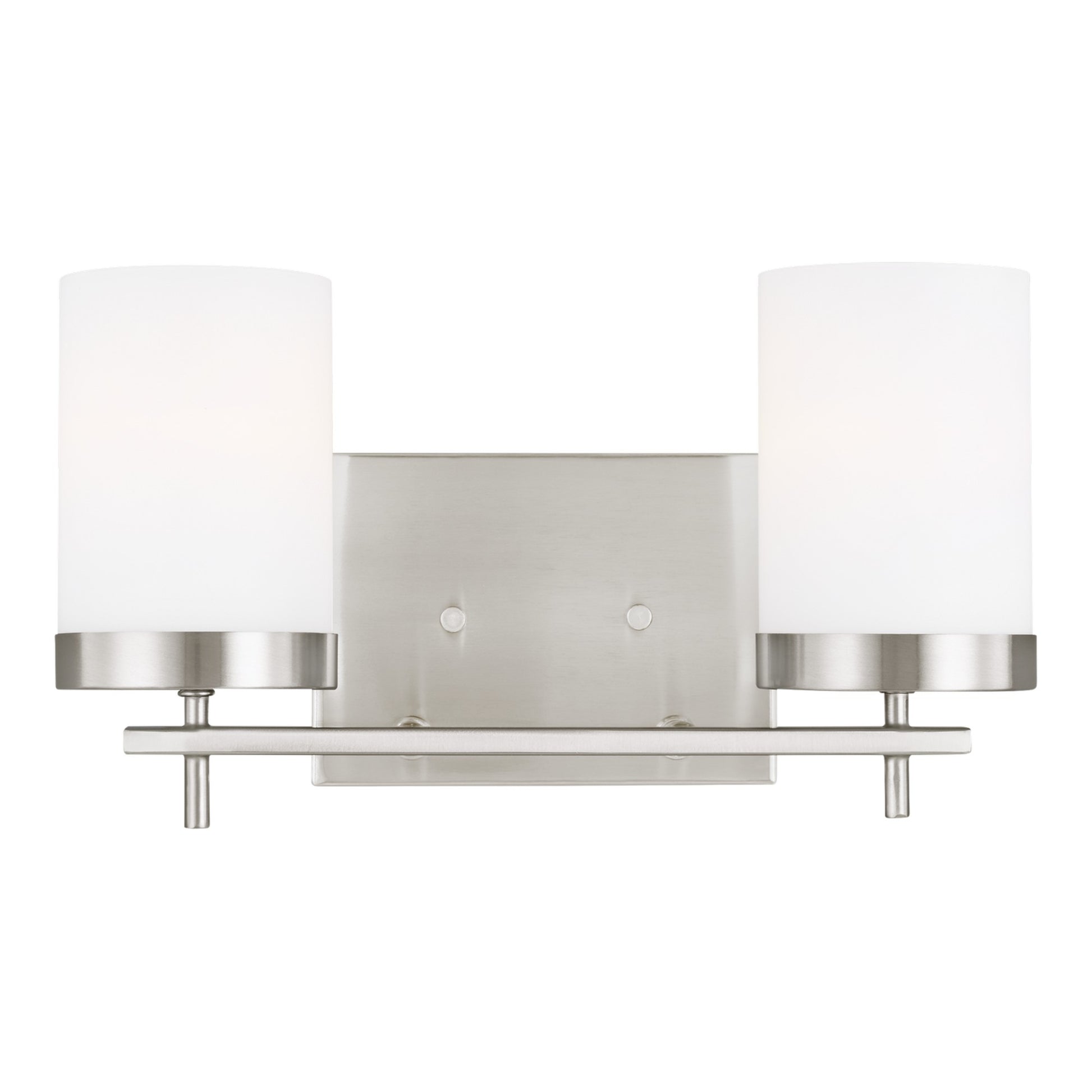 Zire 14" 2-Light LED Bathroom Vanity, Brushed Nickel Finish - Bees Lighting