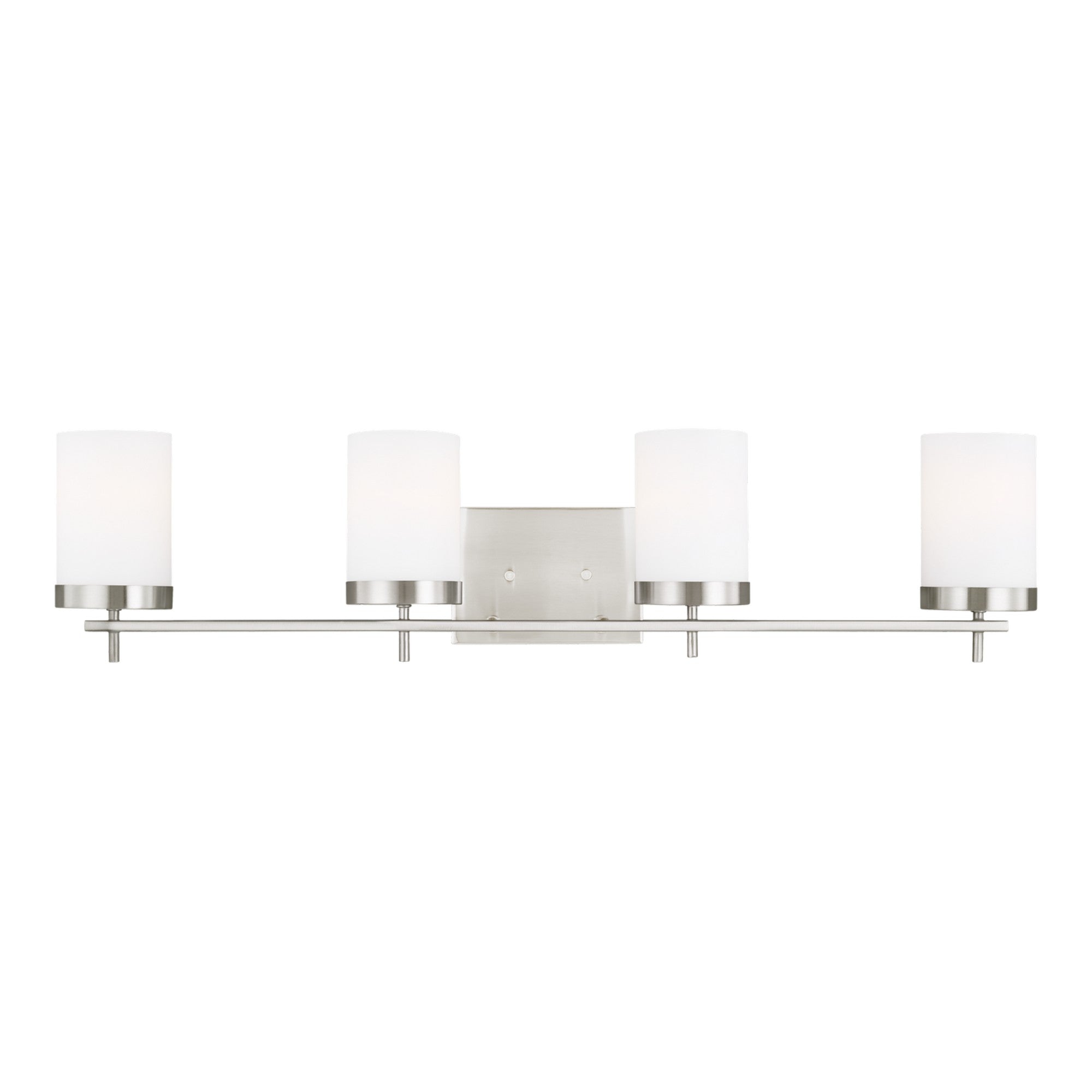 Zire 34" 4-Light LED Bathroom Vanity, Brushed Nickel Finish - Bees Lighting