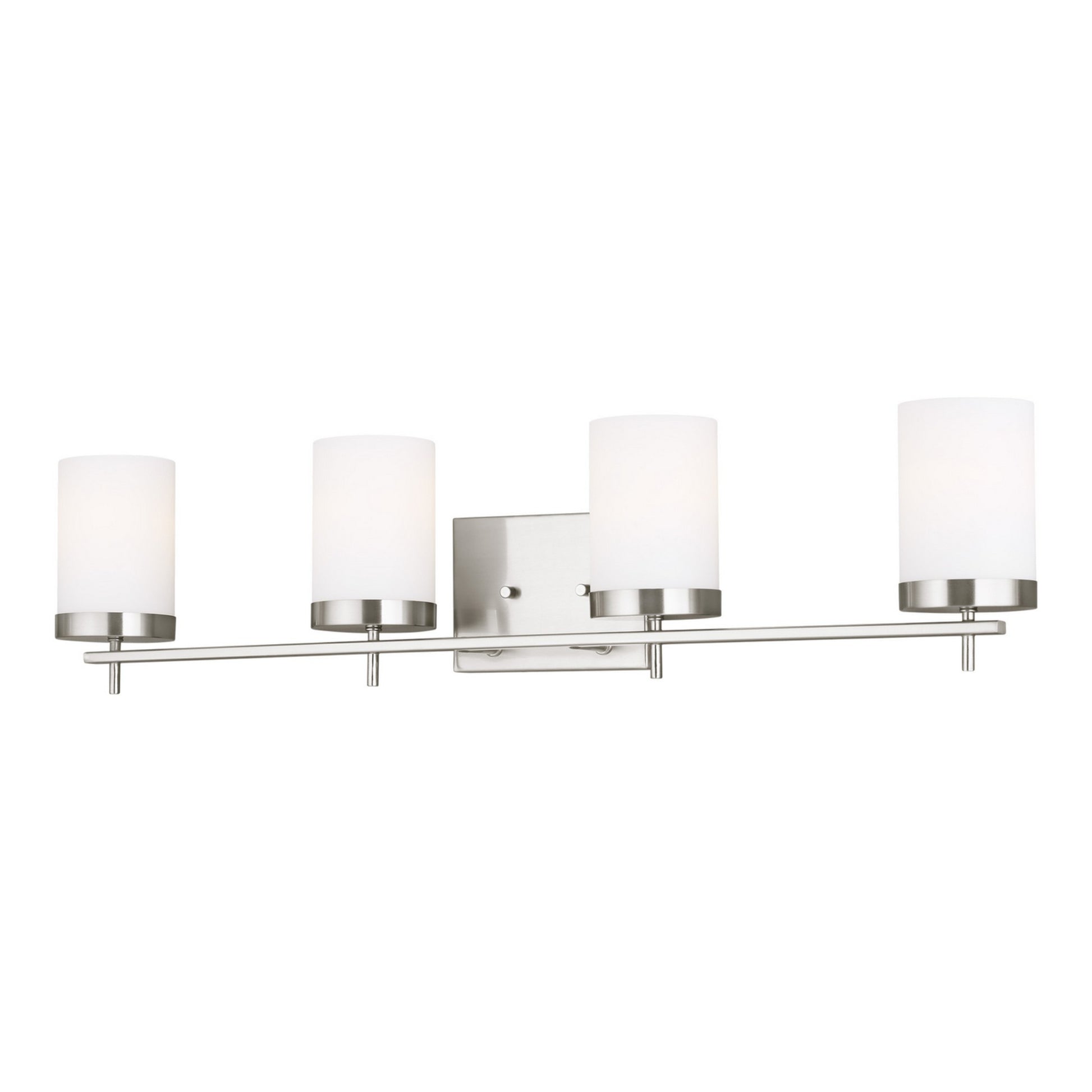 Zire 34" 4-Light LED Bathroom Vanity, Brushed Nickel Finish - Bees Lighting