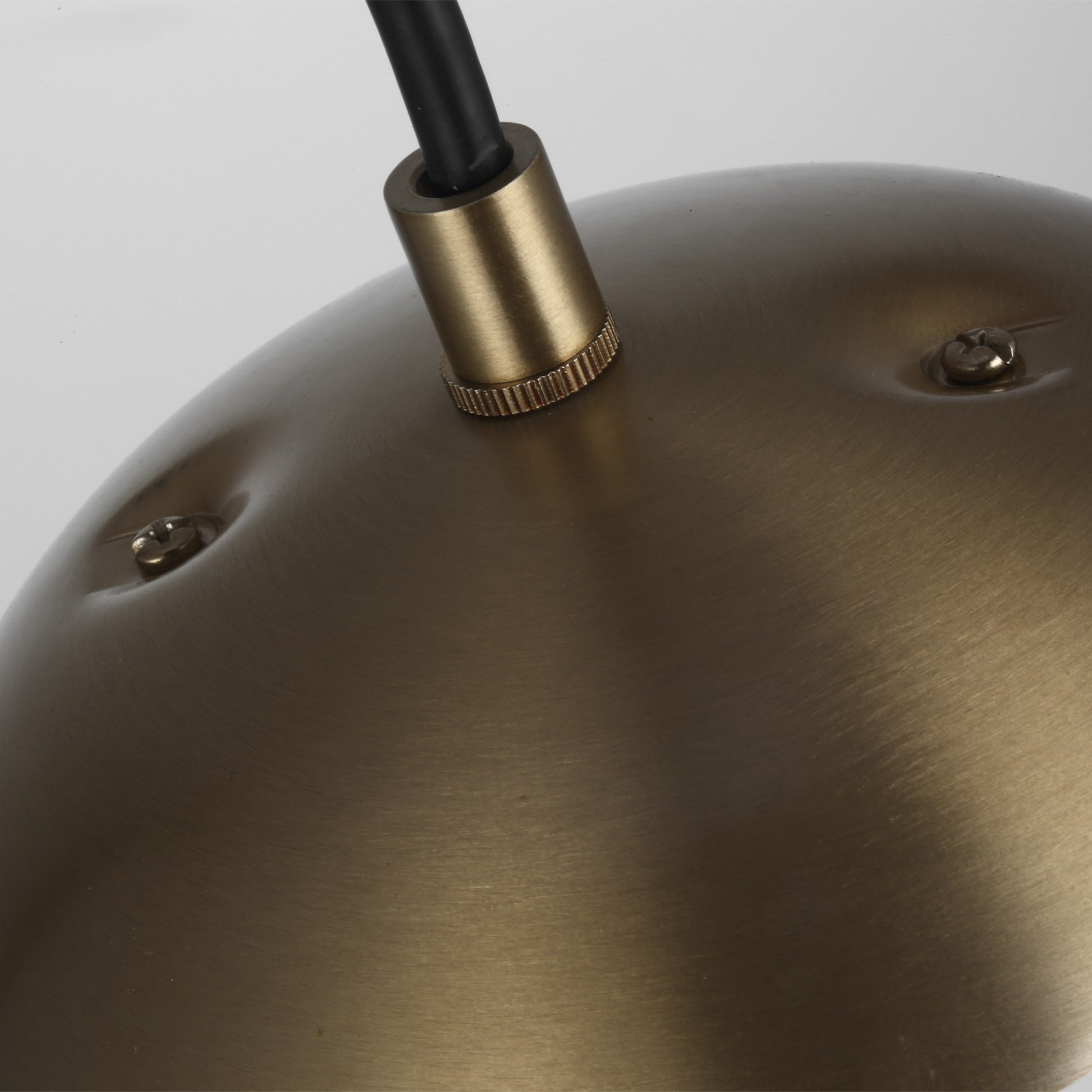 Leo Hanging Globe 8" Integrated LED Small Pendant, Satin Brass Finish - Bees Lighting