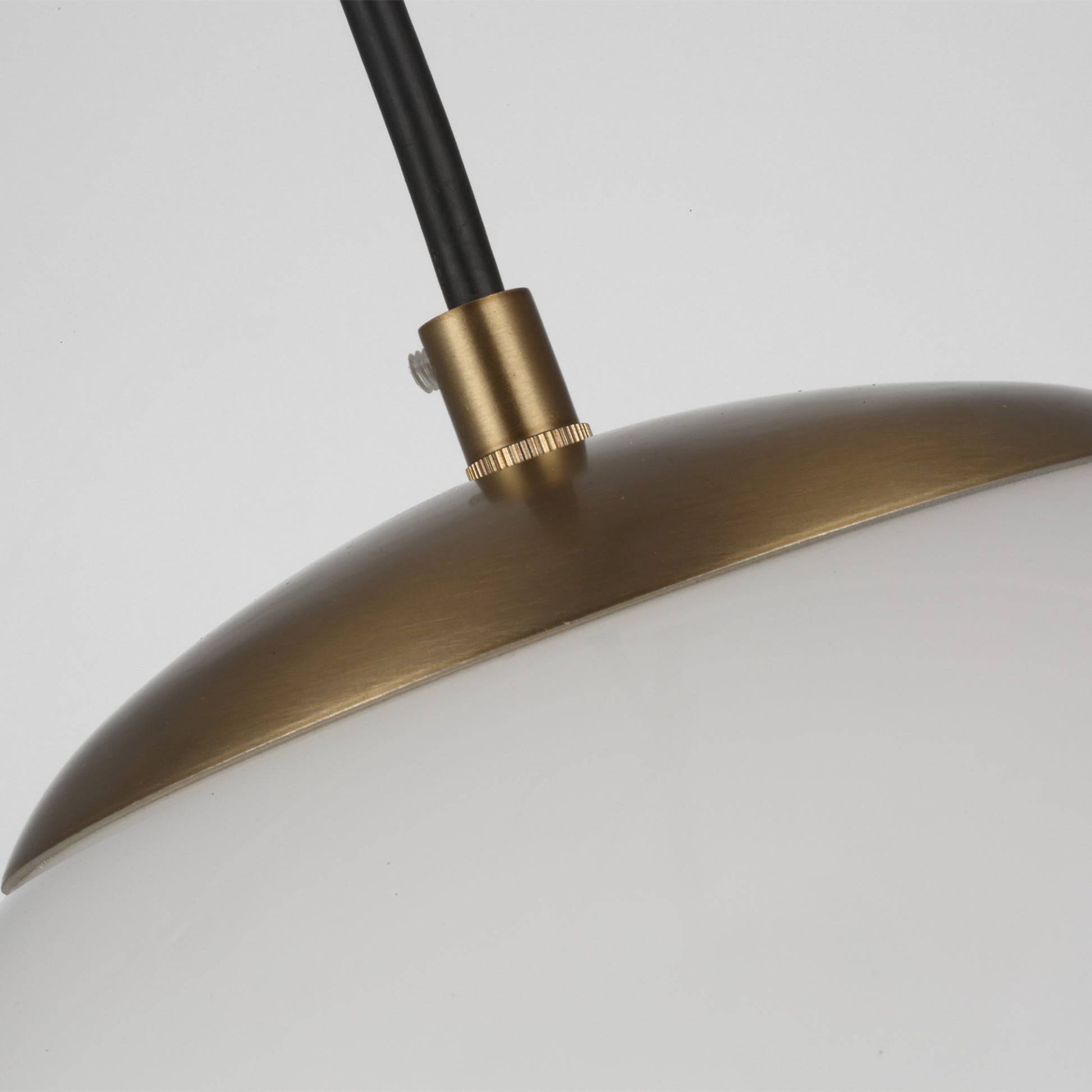 Leo Hanging Globe 12" Integrated LED Large Pendant, Satin Brass Finish - Bees Lighting