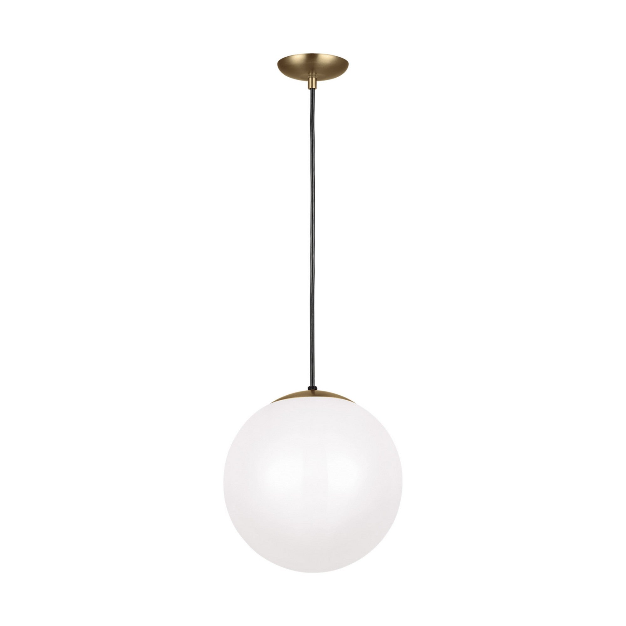 Leo Hanging Globe 14" X-Large Pendant, Satin Brass Finish - Bees Lighting