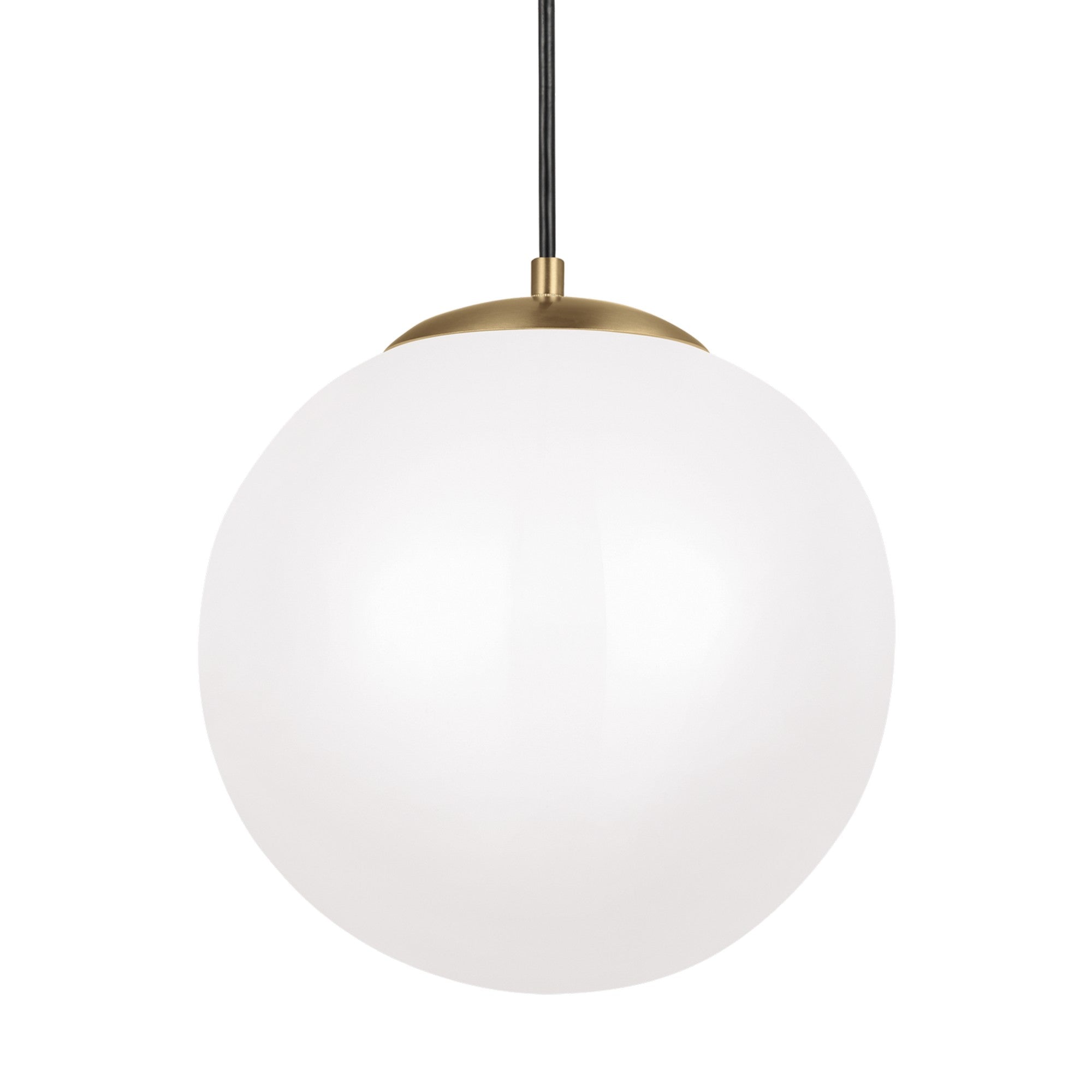 Leo Hanging Globe 14" Integrated LED X-Large Pendant, Satin Brass Finish - Bees Lighting