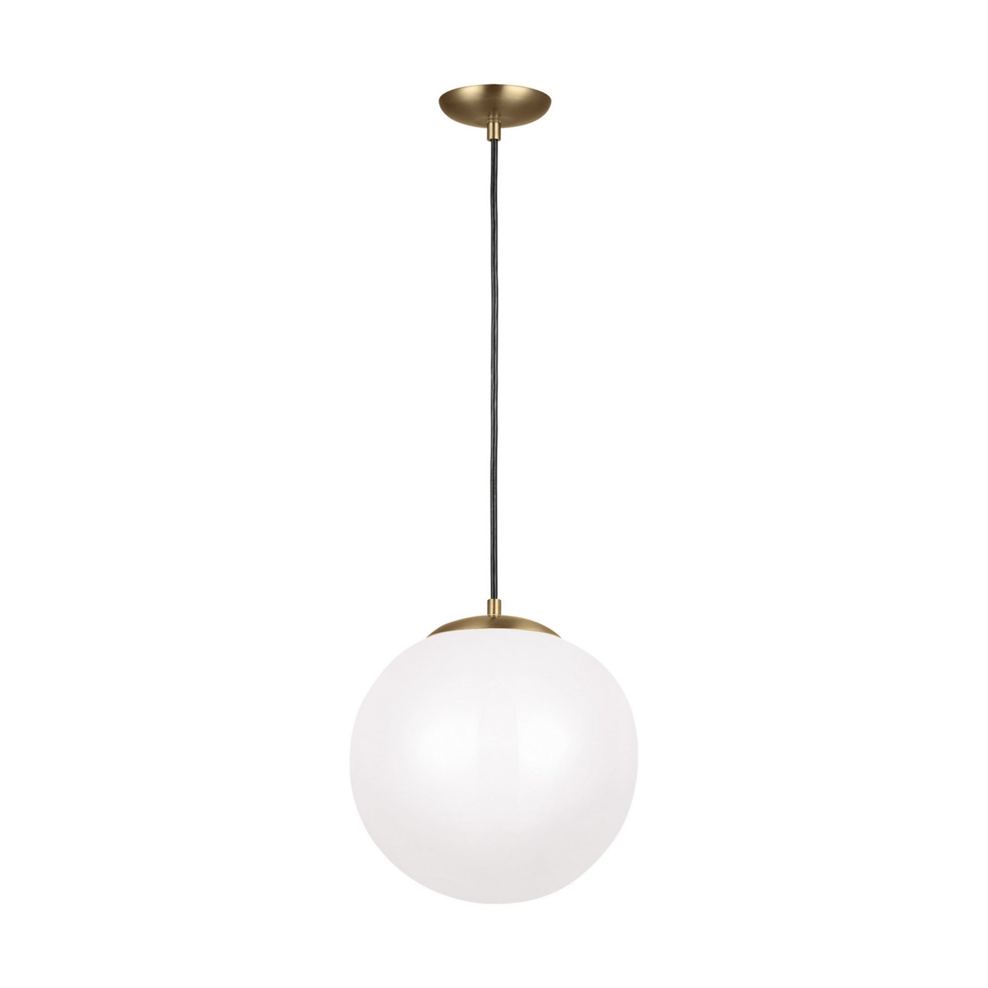 Leo Hanging Globe 14" Integrated LED X-Large Pendant, Satin Brass Finish - Bees Lighting