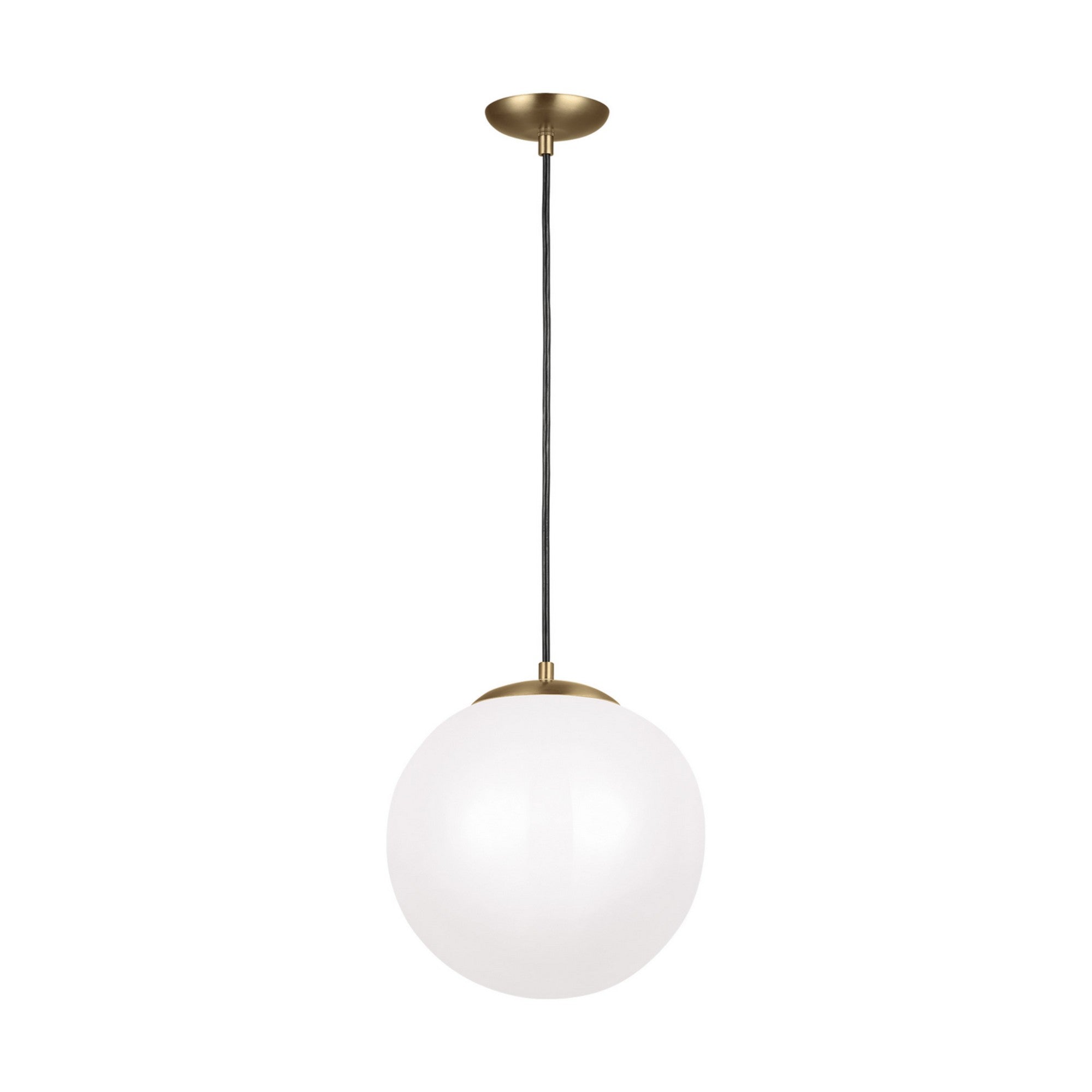 Leo Hanging Globe 14" Integrated LED X-Large Pendant, Satin Brass Finish - Bees Lighting
