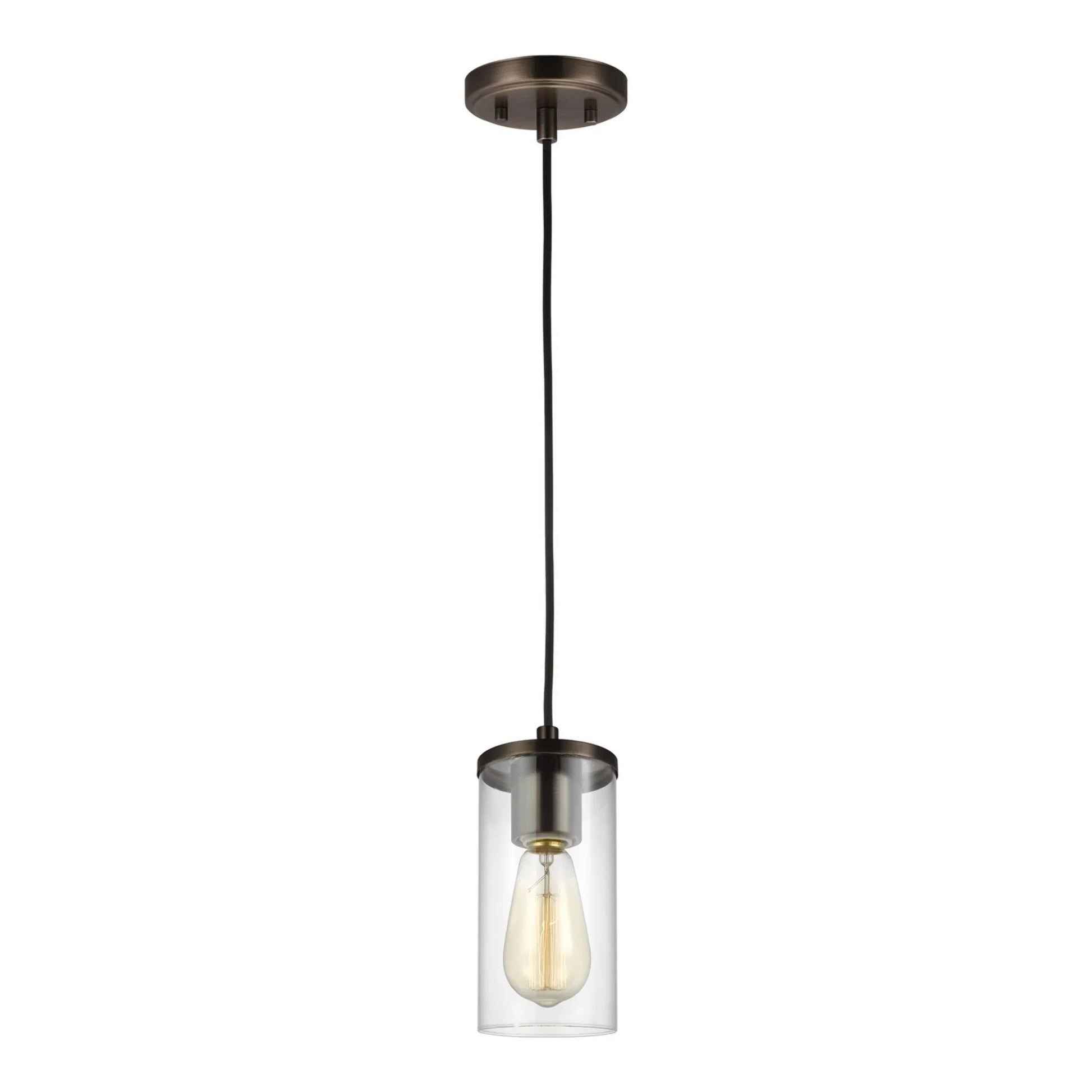 Zire 4" Mini Pendant, Brushed Oil Rubbed Bronze Finish - Bees Lighting
