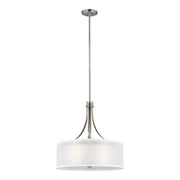 Elmwood Park 19" 3-Light LED Pendant, Brushed Nickel Finish - Bees Lighting