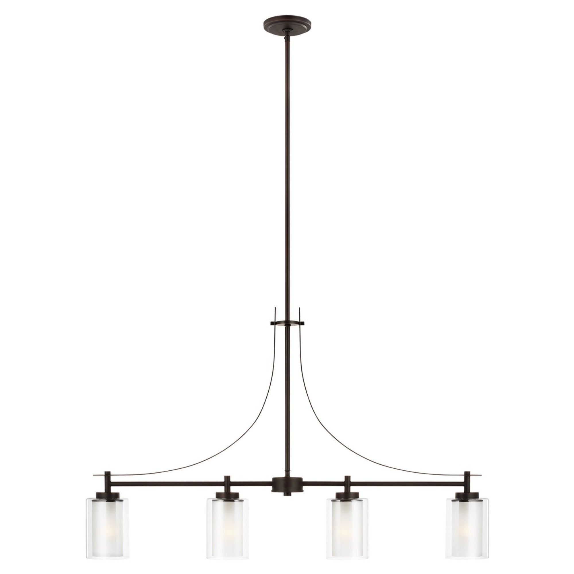 Elmwood Park 40" 4-Light Linear Pendant, Bronze Finish - Bees Lighting