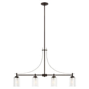Elmwood Park 40" 4-Light LED Linear Pendant, Bronze Finish - Bees Lighting
