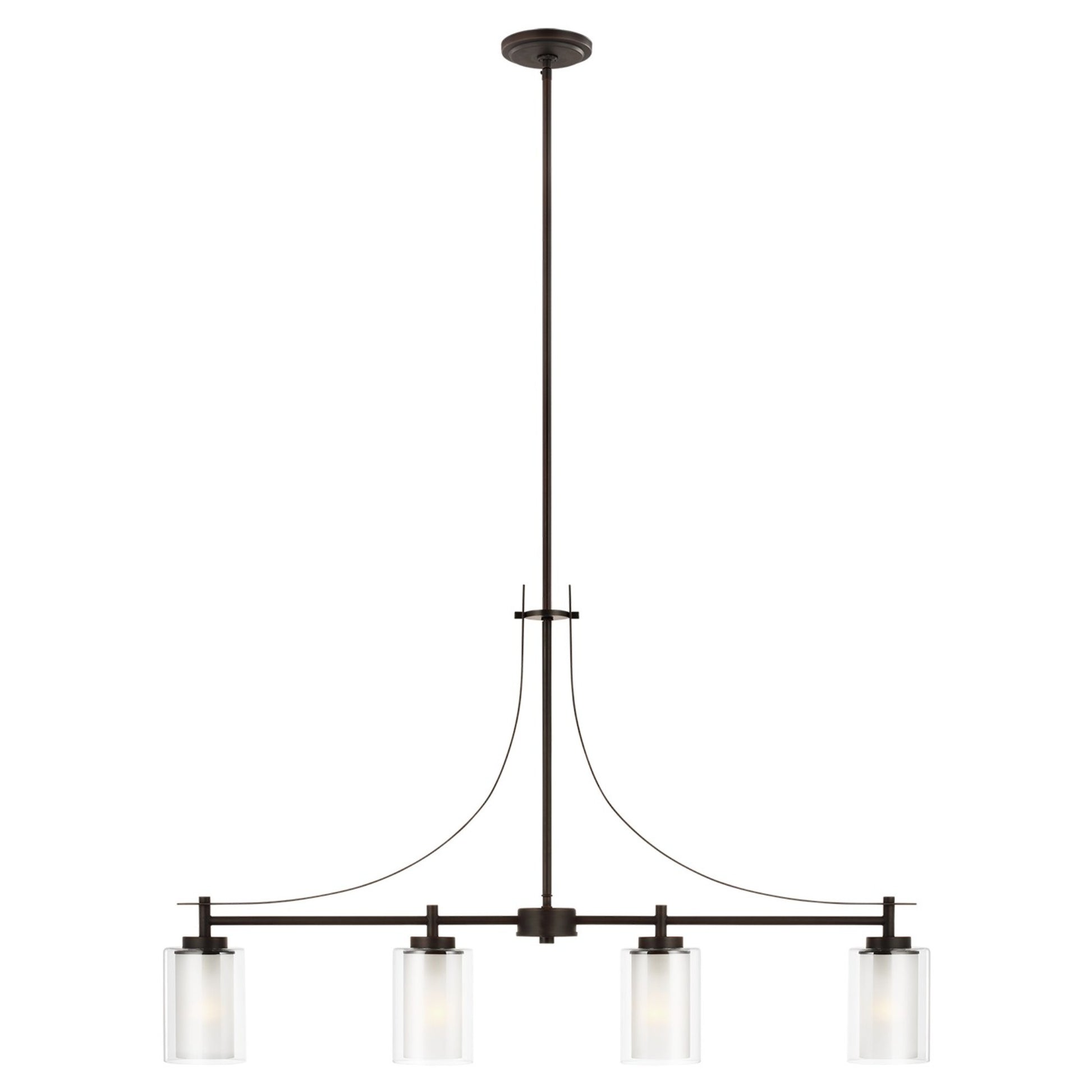 Elmwood Park 40" 4-Light LED Linear Pendant, Bronze Finish - Bees Lighting