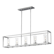 Zire 48" 5-Light Island Pendant, Chrome Finish - Bees Lighting