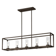 Zire 48" 5-Light Island Pendant, Brushed Oil Rubbed Bronze Finish - Bees Lighting