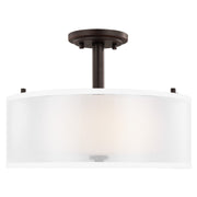 Elmwood Park 15" 2-Light LED Semi Flush Mount, Bronze Finish - Bees Lighting