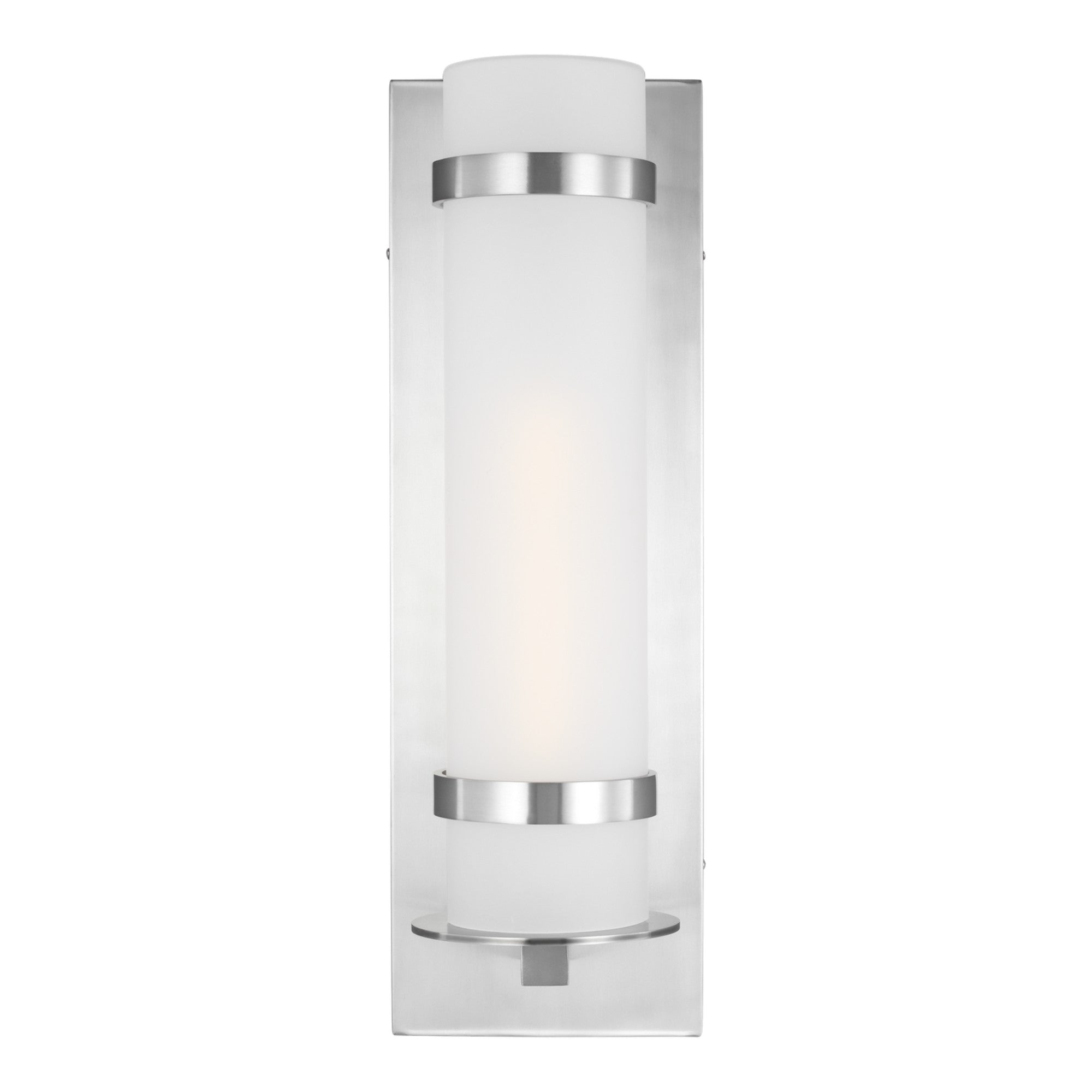 Alban 25 In. Cylindrical Outdoor Wall Sconce Aluminum Finish - Bees Lighting
