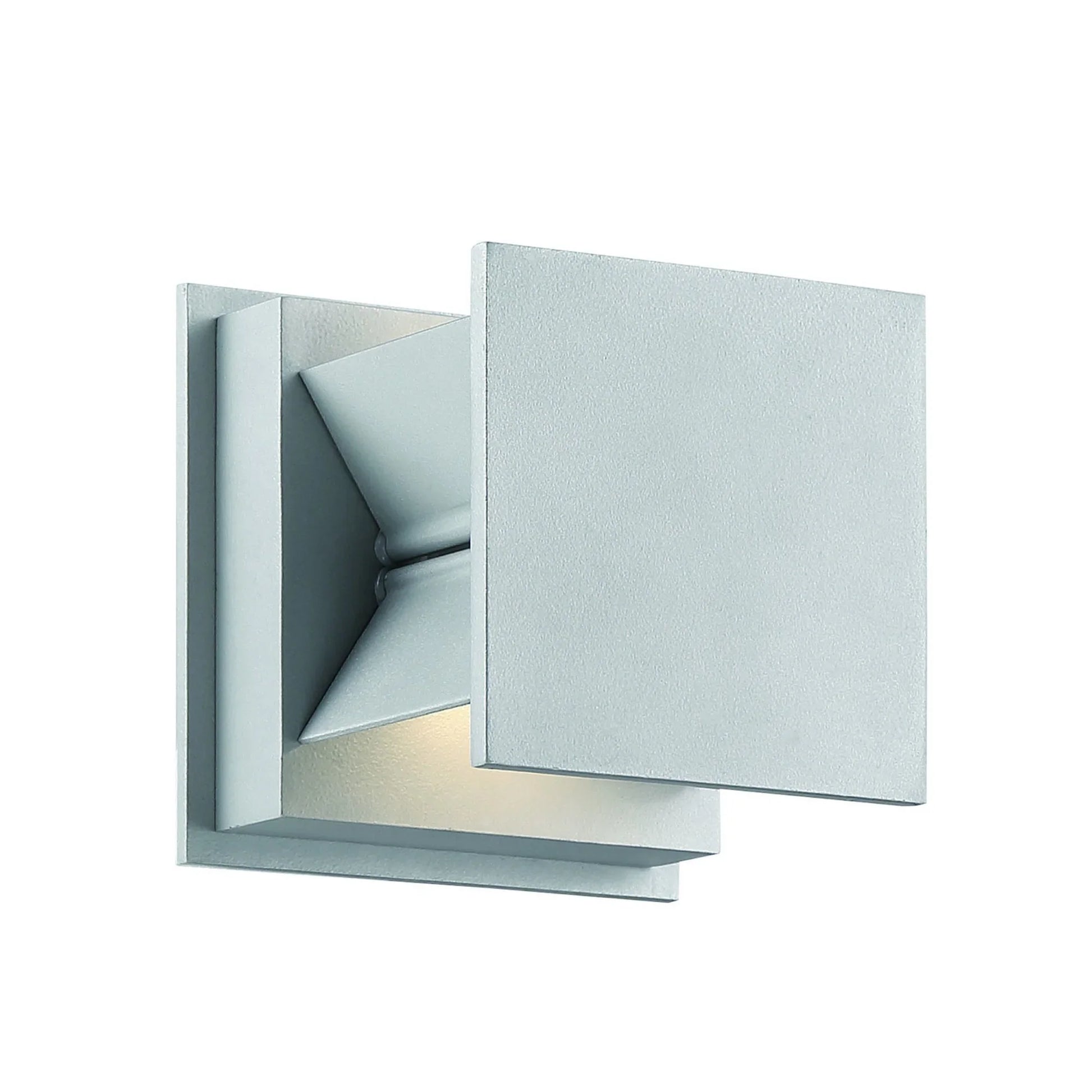 Baffled 5" 2-Light LED Wall Sconce, Silver Dust Finish - Bees Lighting