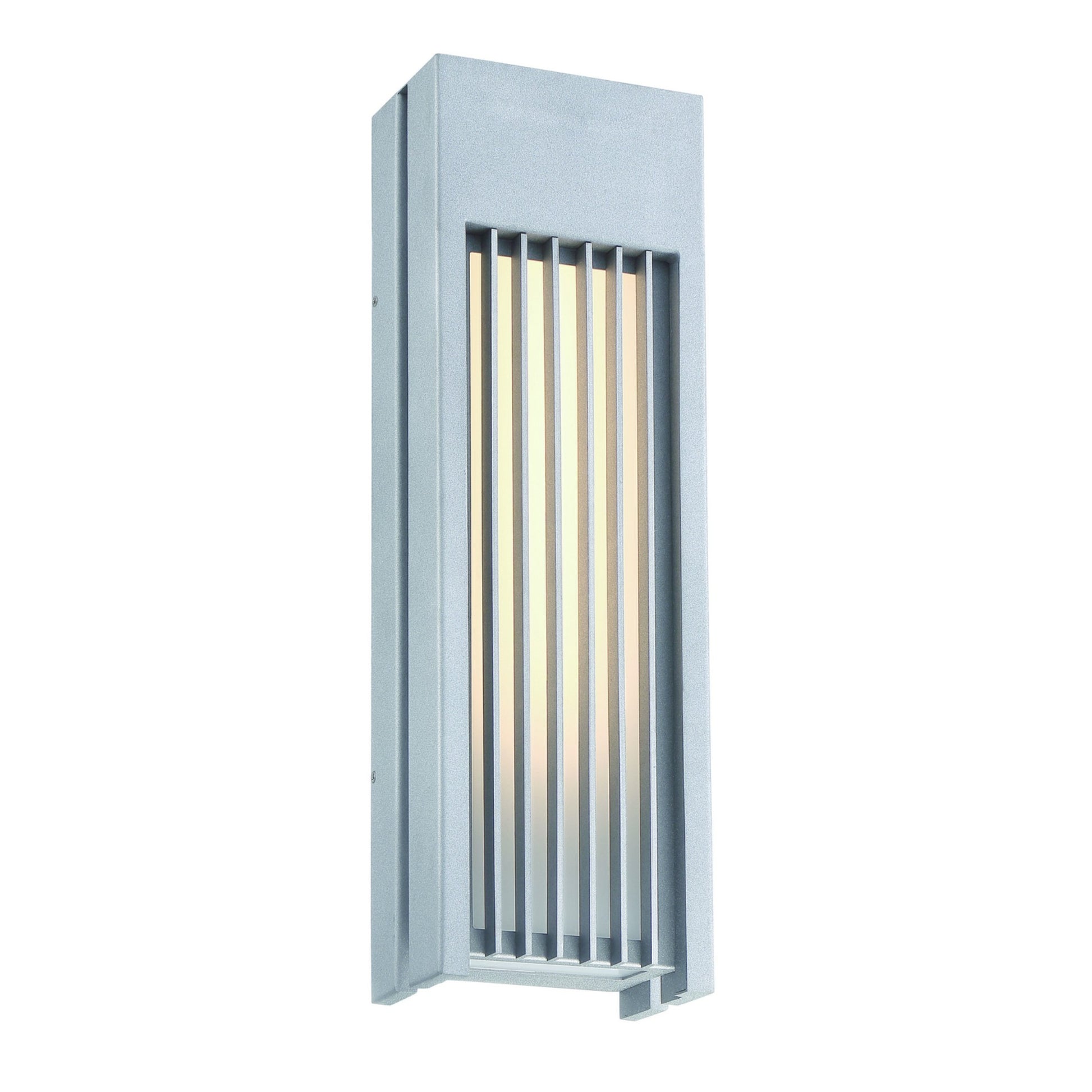 Midrise 22" LED Outdoor Wall Sconce, Sand Silver Finish - Bees Lighting