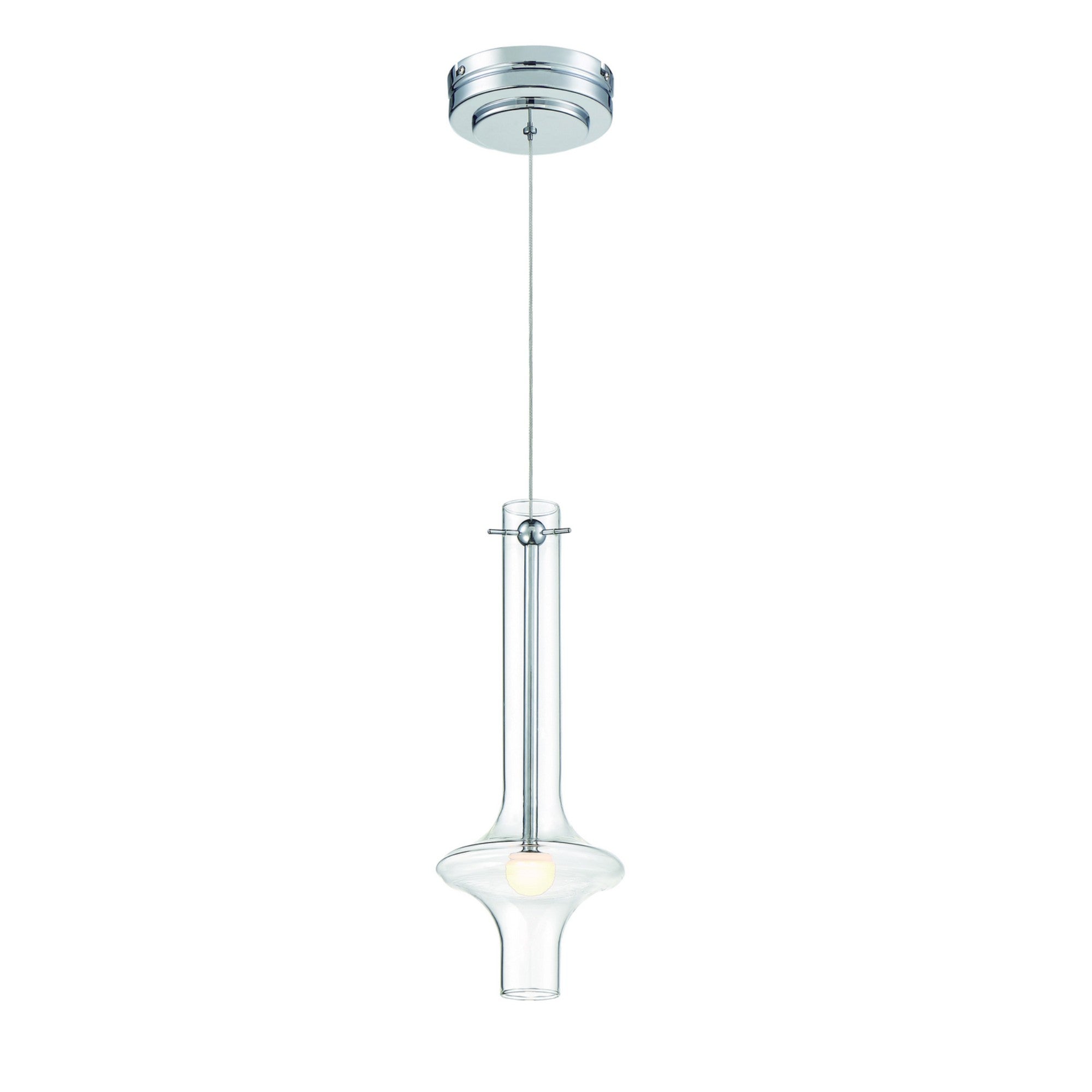 Bottleneck 7" LED Pendant, Chrome Finish - Bees Lighting