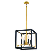 Sable Point 16" 4-Light Pendant, Sand Coal & Honey Gold Accents - Bees Lighting