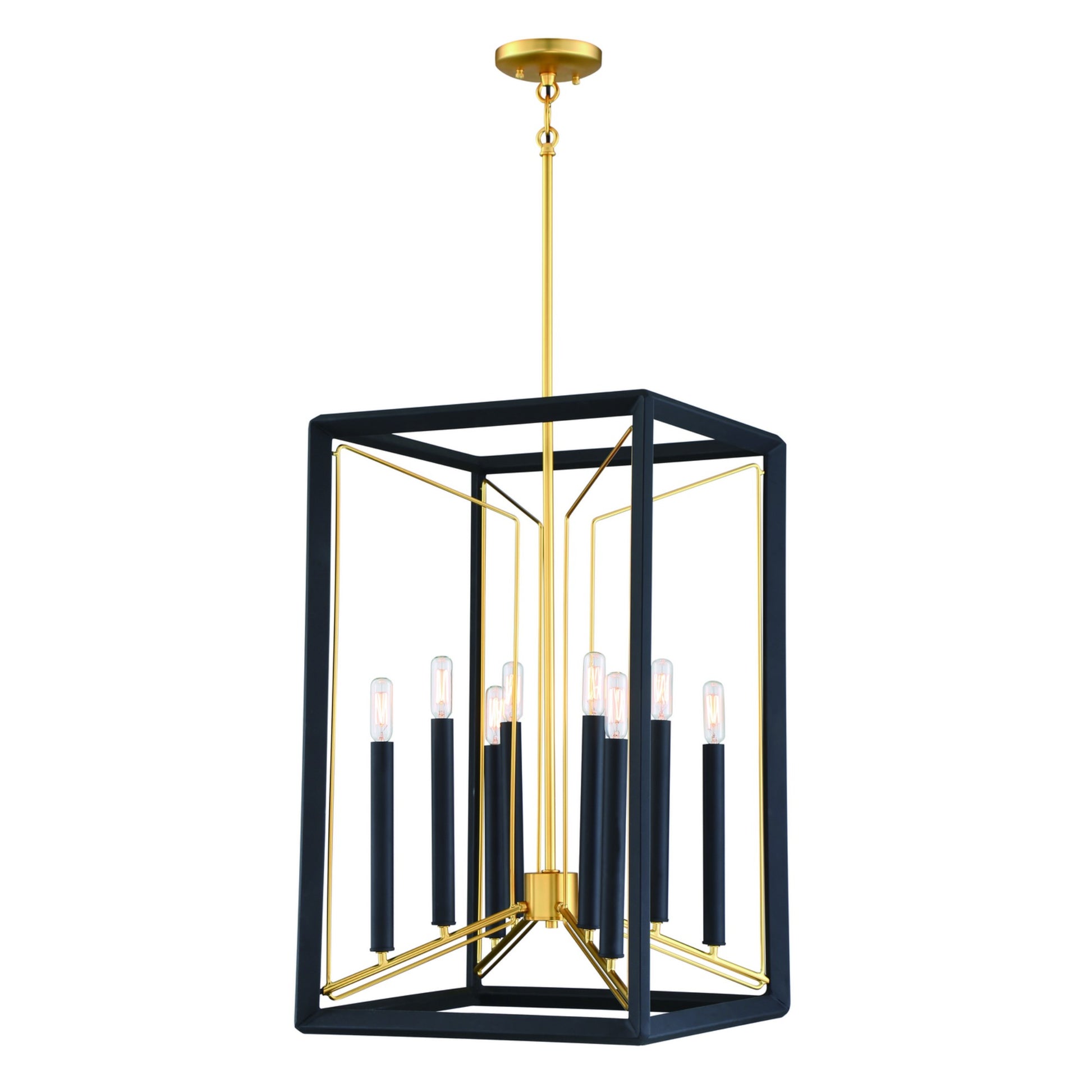 Sable Point 30" 8-Light Pendant, Sand Coal & Honey Gold Accents - Bees Lighting