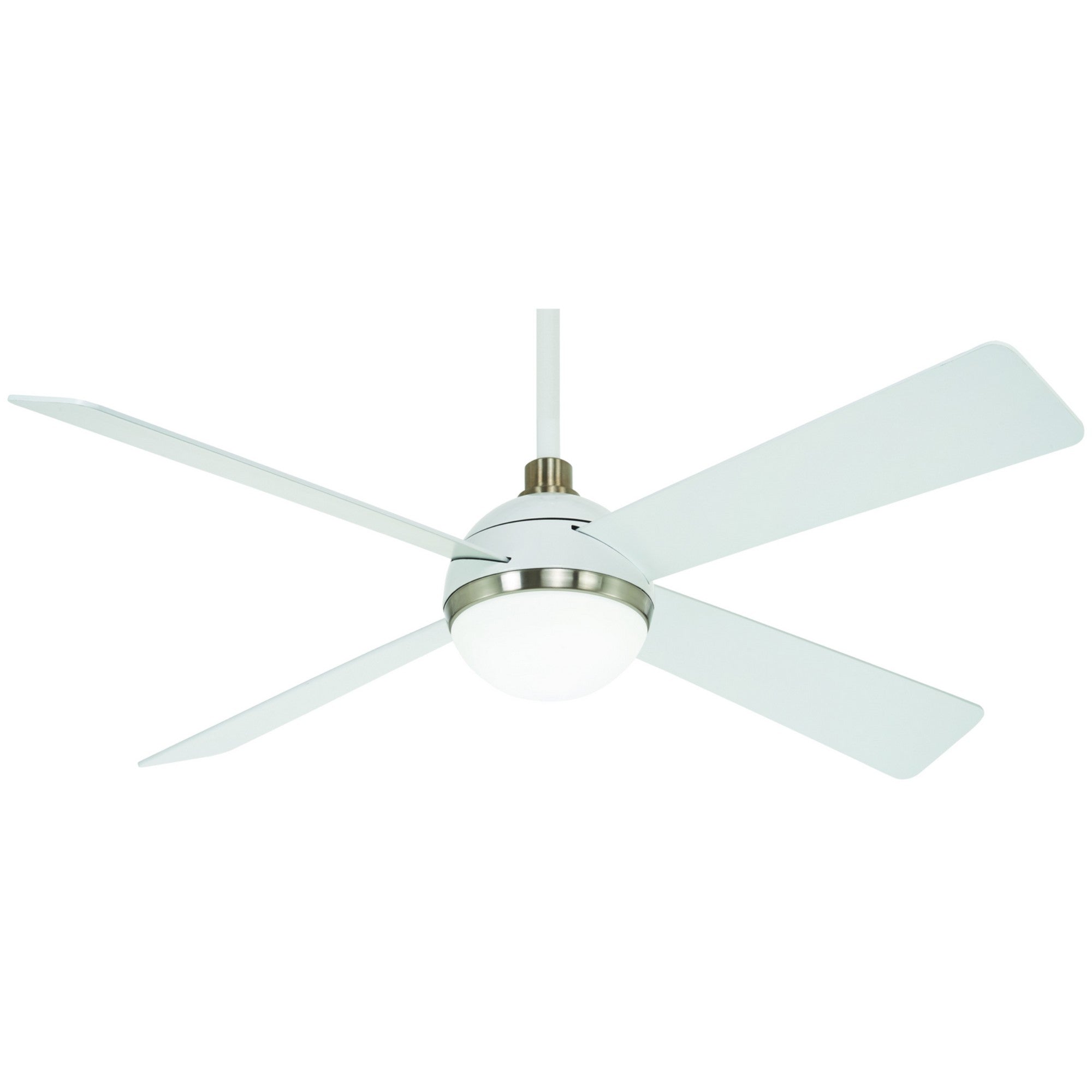 Orb LED 54" White & Nickel Ceiling Fan with Remote - Bees Lighting