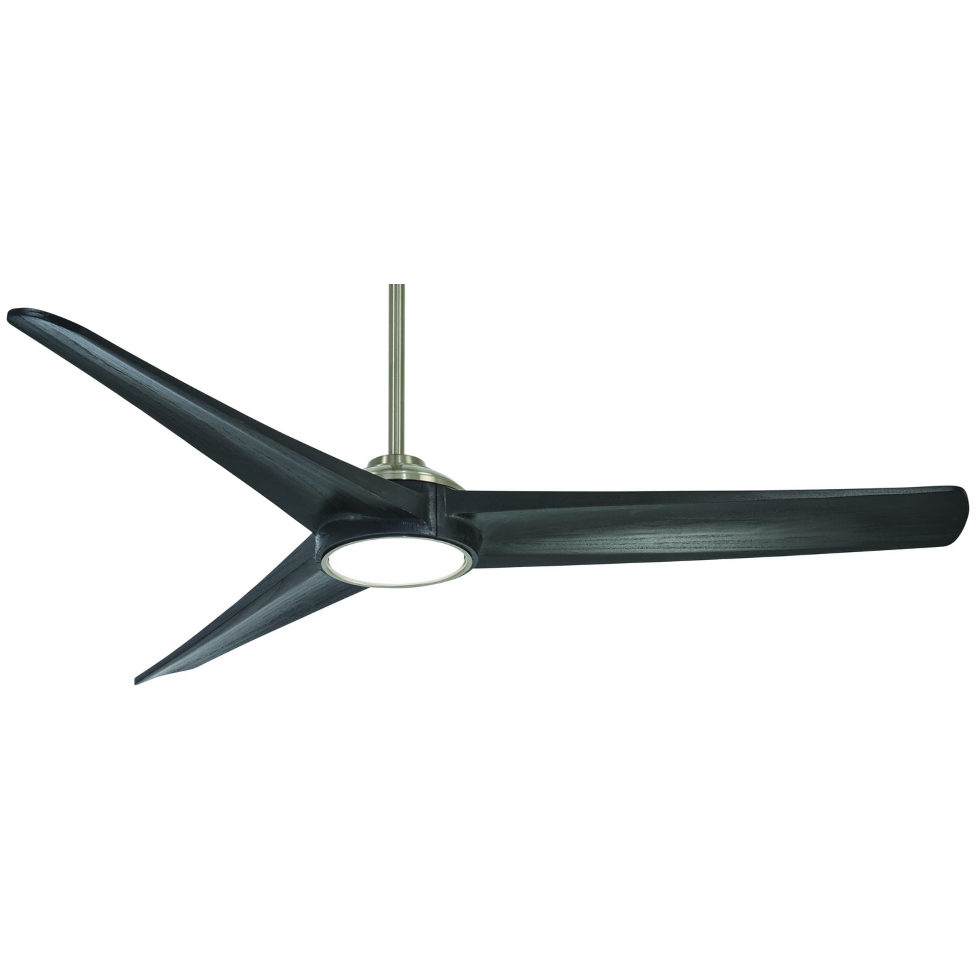 Timber LED 68" Smart Ceiling Fan, Brushed Nickel with Black Coal Blades - Bees Lighting