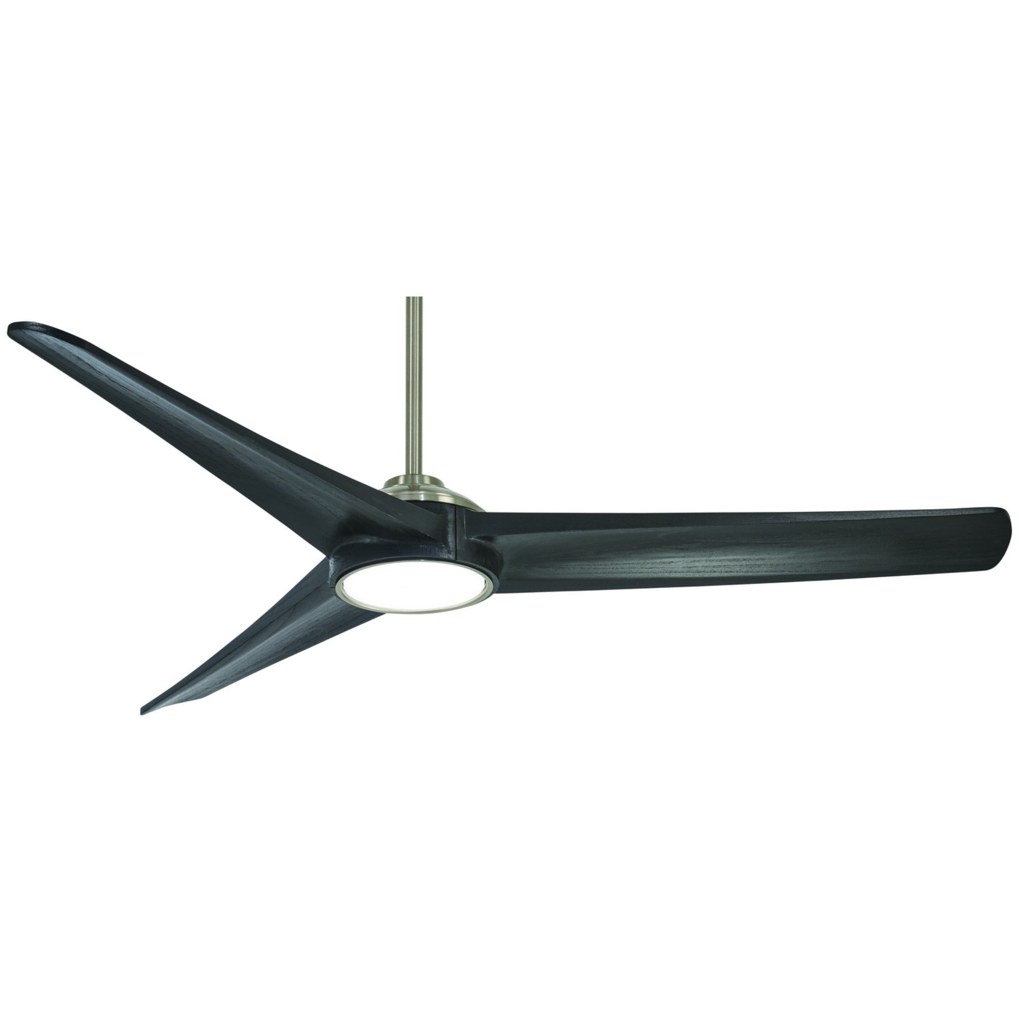 Timber LED 68" Smart Ceiling Fan, Brushed Nickel with Black Coal Blades - Bees Lighting