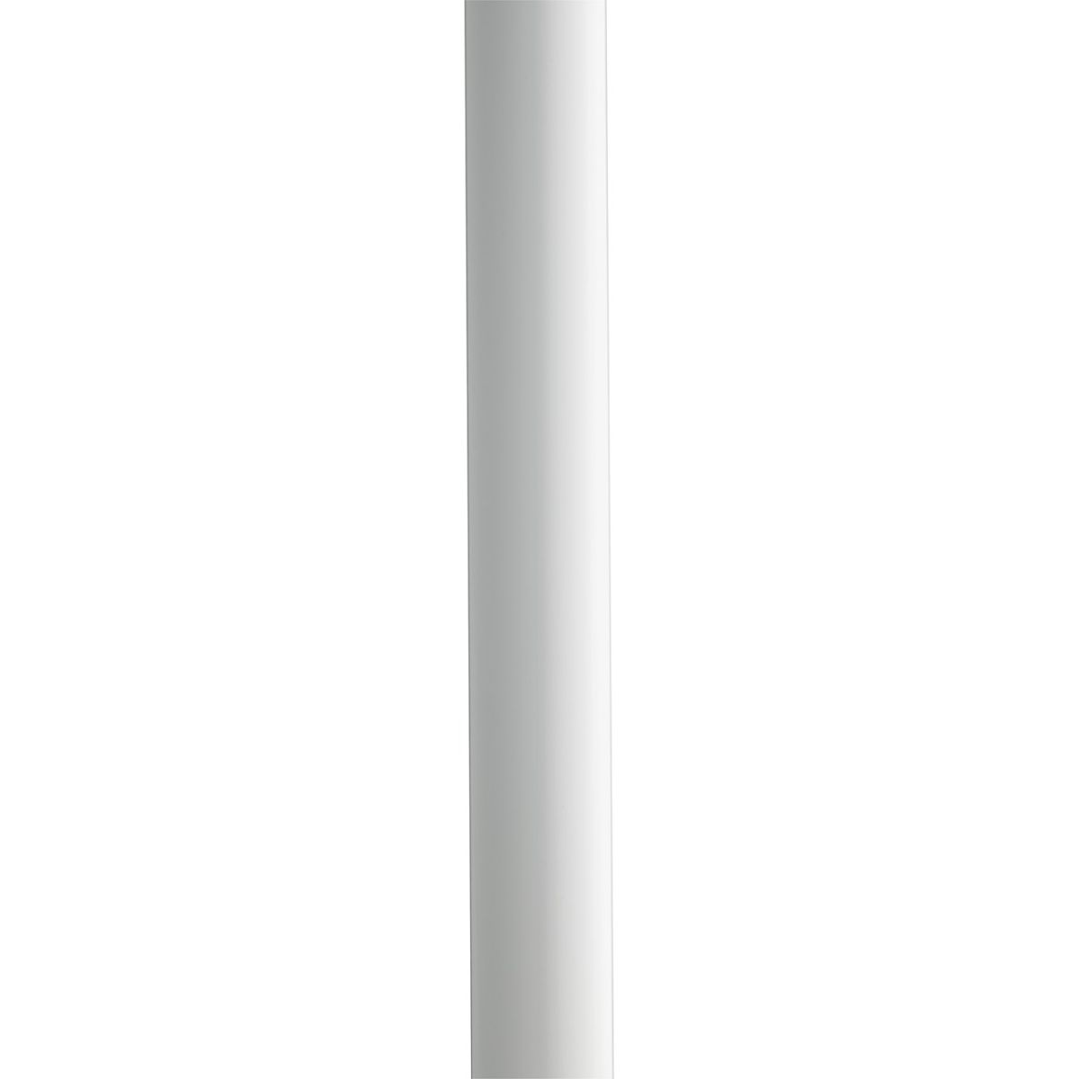 7 Feet Round Aluminum Direct Burial Pole With Ladder Rest 3 In. Shaft White finish