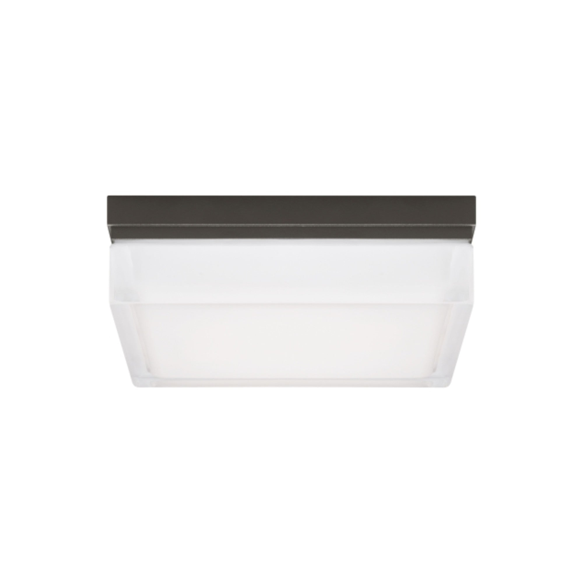 Boxie 9" LED Flush Mount, Antique Bronze Finish, 3000K - Bees Lighting